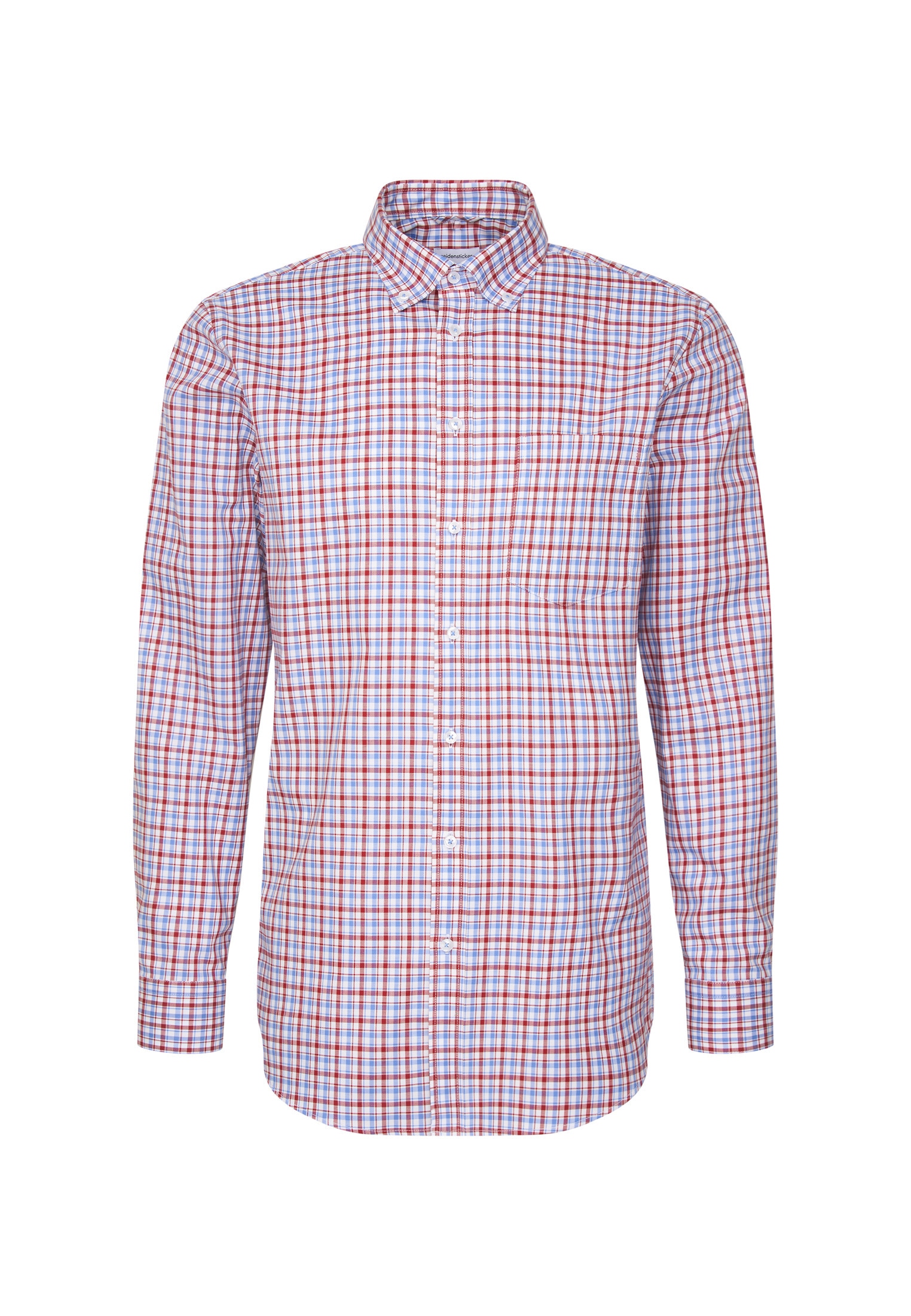 seidensticker Businesshemd "Regular" Regular 1/1 Button-Down-Kragen Karo