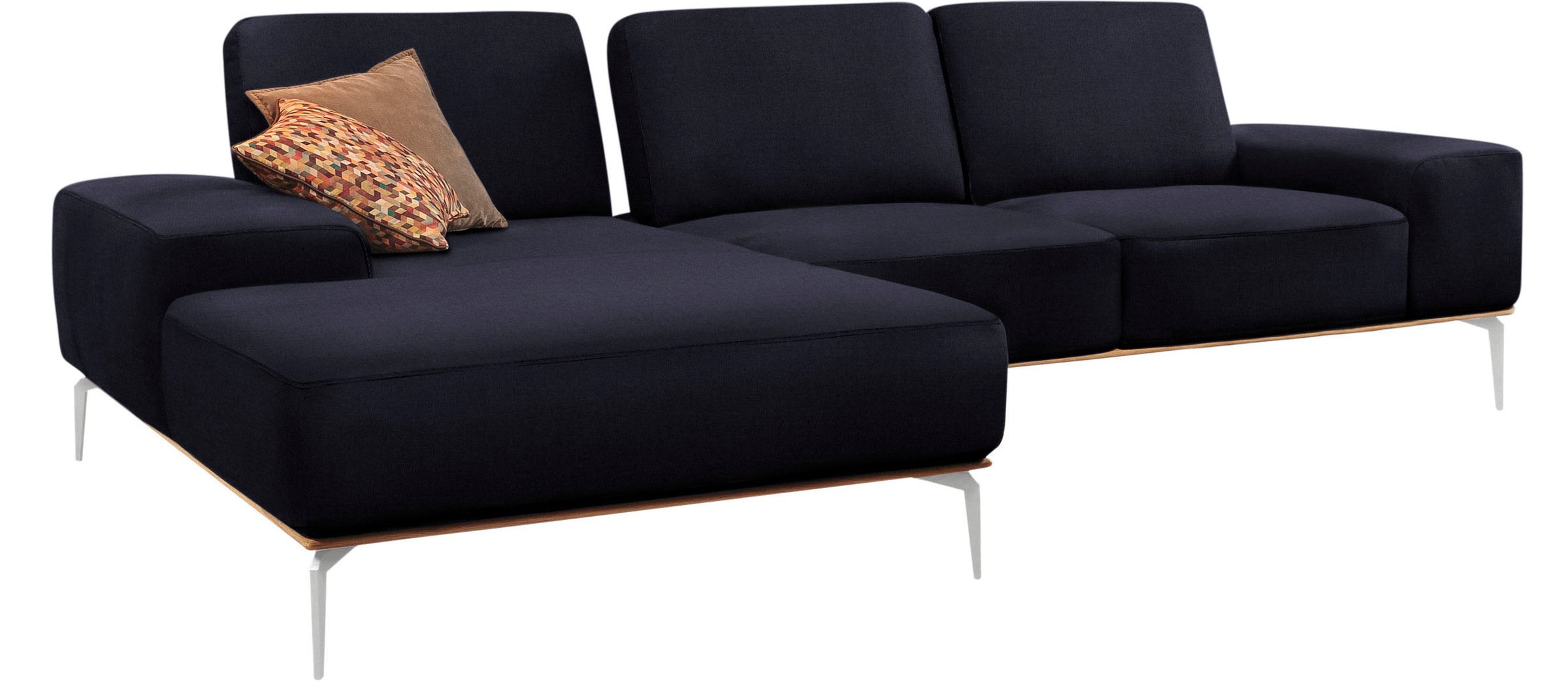 W.SCHILLIG Ecksofa "run, Designsofa, bequem, L-Form" mit elegantem Holzsock günstig online kaufen