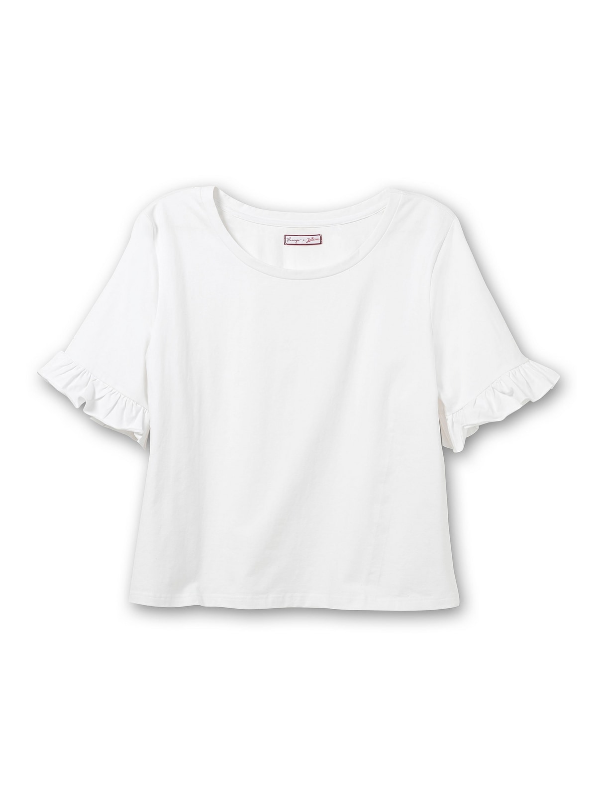 sheego by Joe Browns Rundhalsshirt »Große Größen« mit Rüsche am Arm leicht  transparent | Hemdblusen