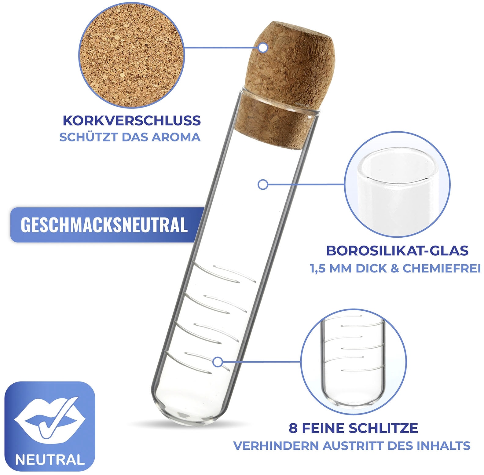 St.), mit Kräuter, Maximex 2 BAUR inkl. losen Früchte, (Set, für Tee, Armomaschutz Teesieb, Korkverschluss |