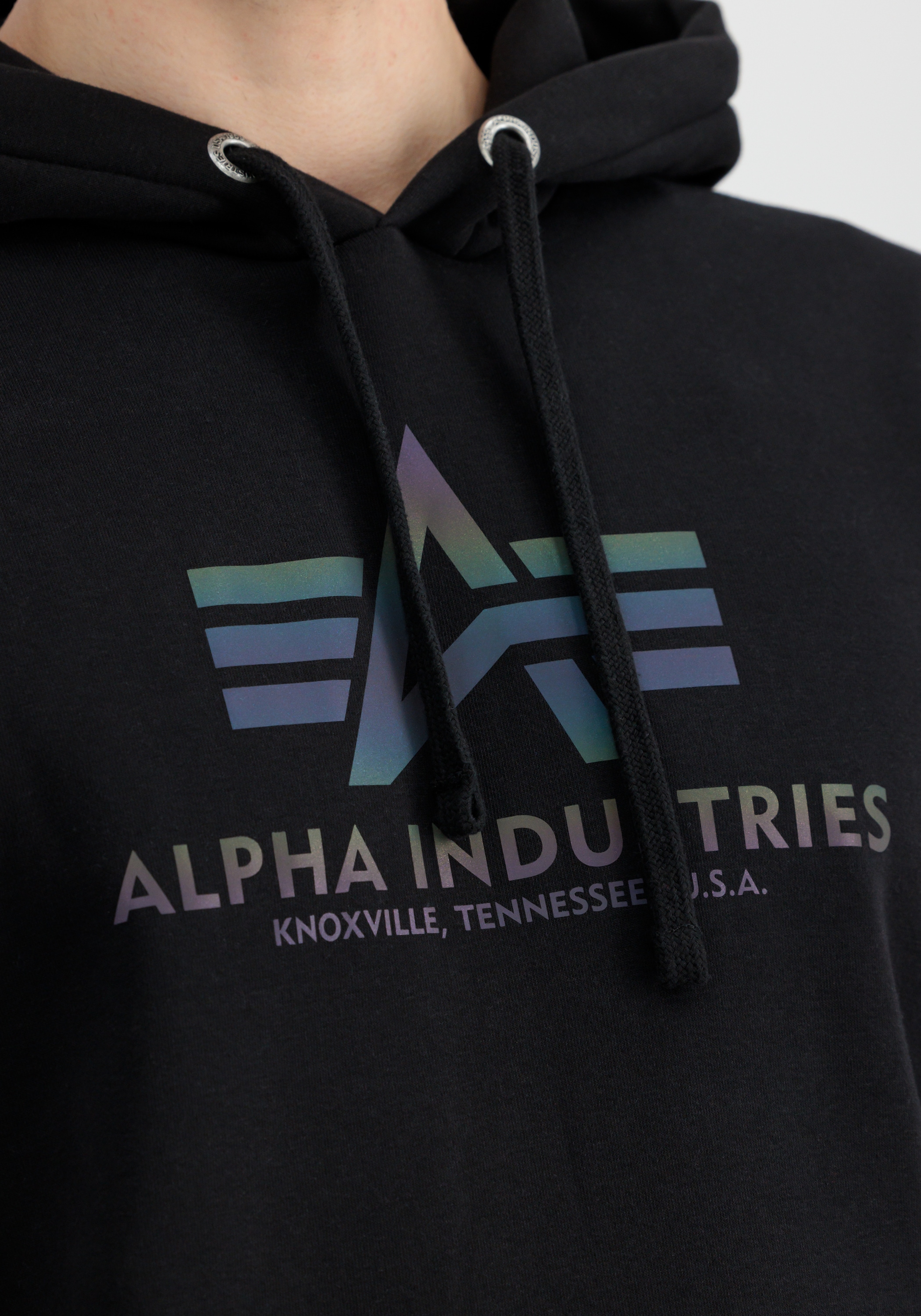 Alpha Industries Hoodie »Alpha Industries Men - Hoodies Basic Hoodie Rainbow Refl. Print«