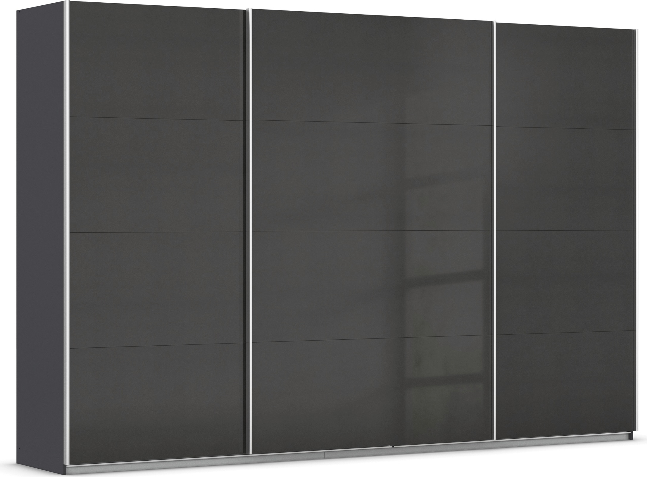 OTTO home Schwebetürenschrank "Kleiderschrank Schrank Garderobe AGORDO mit Dekor- oder Hochglanzfront" Breiten 203/271/315/360 cm in drei Griff-Farben - NEU: Farbe SCHWARZ, in 4 Breiten und 2 Höhen MADE IN GERMANY
