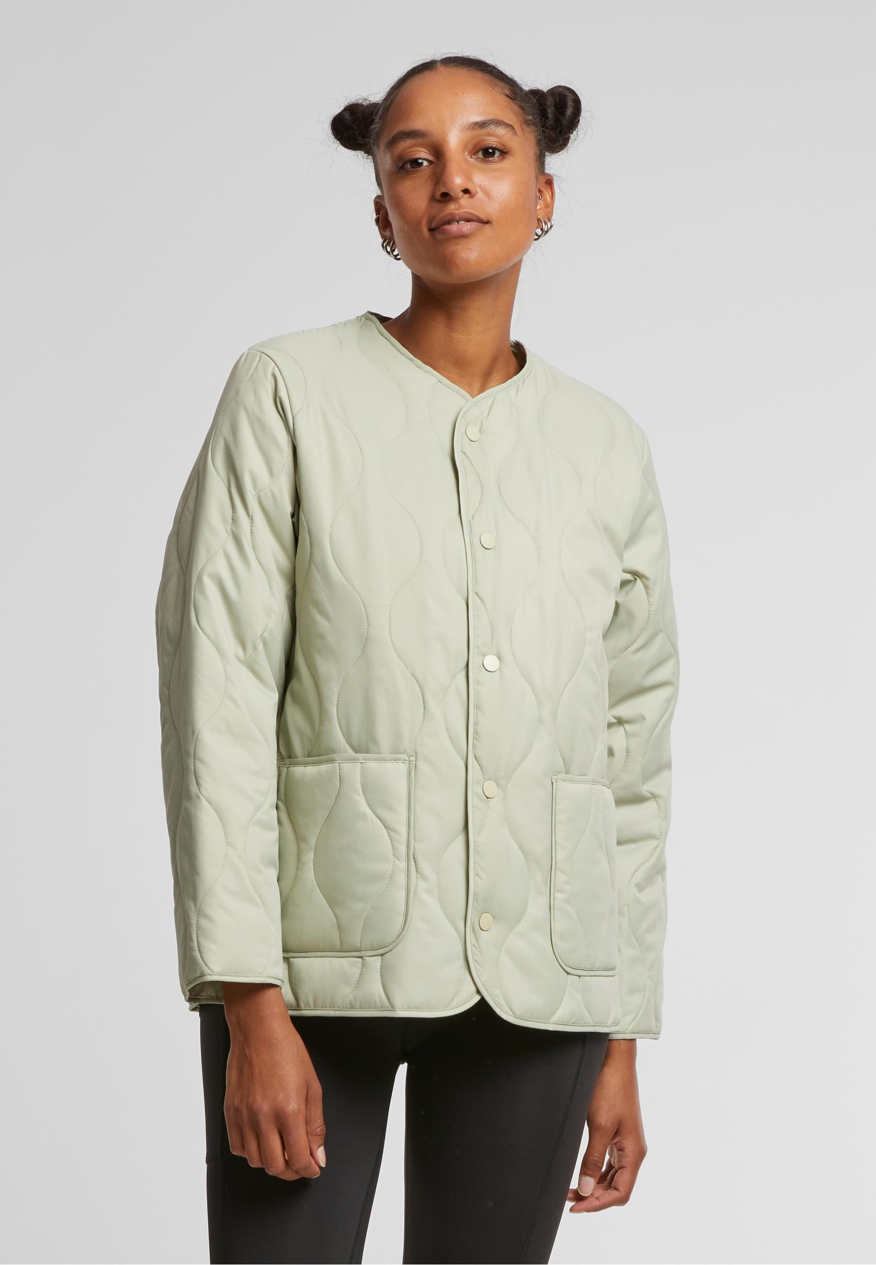 URBAN CLASSICS Allwetterjacke »Urban Classics Ladies Quilted Jacket«, (1 St.), ohne Kapuze