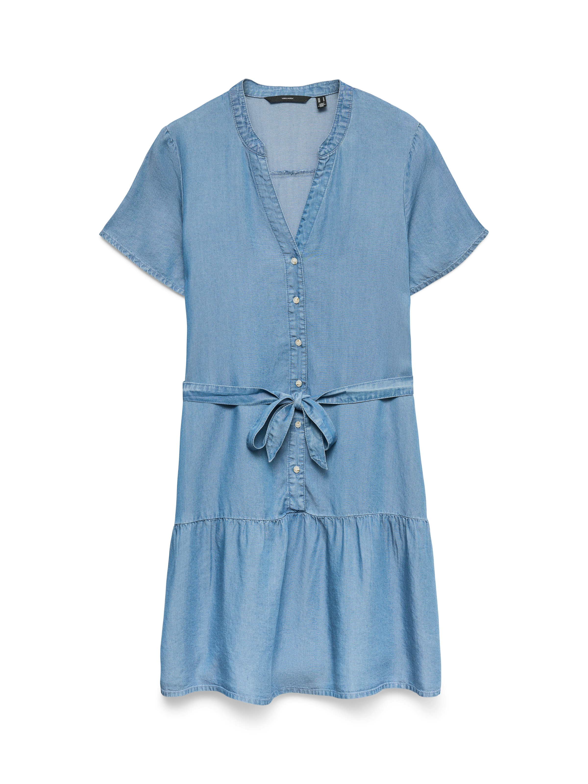 Vero Moda Minikleid "VMFLEUR SS SHORT BELT TENCEL DRESS GA", Sommerkleid günstig online kaufen