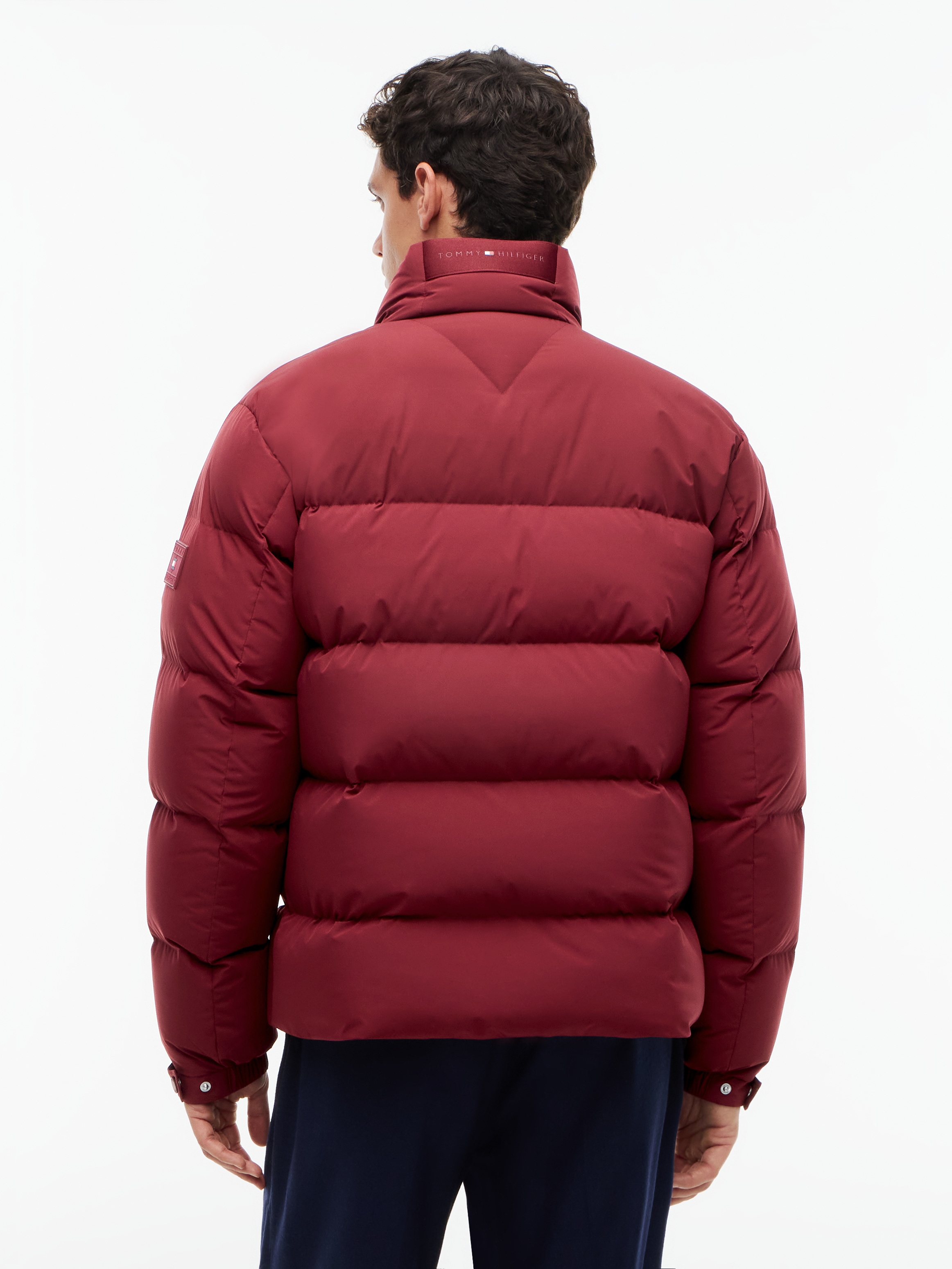 Tommy Hilfiger Steppjacke »DOWN STAND PUFFER JKT« mit Logo-Patch