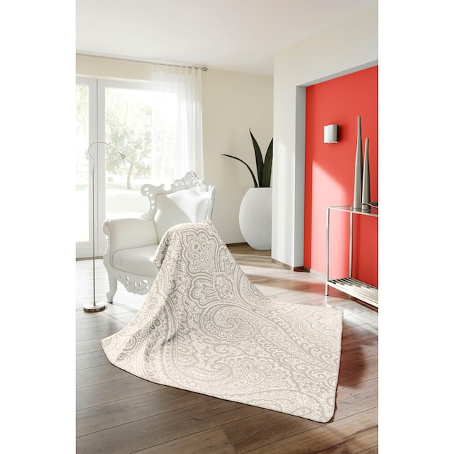 Biederlack Wohndecke »Swinging Paisley«, mit zeitlosem Paisleymuster,  Kuscheldecke bestellen | BAUR