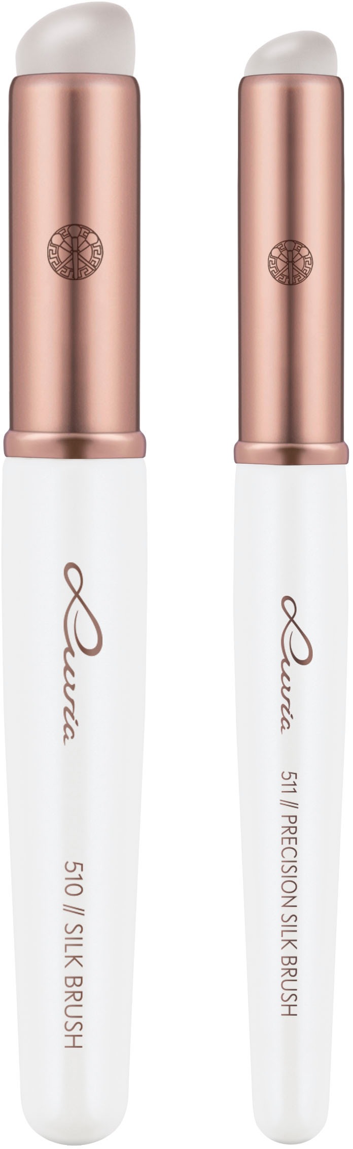 Luvia Cosmetics Kosmetikpinsel-Set »Silk Brush Duo Elegance« Für makelloses Make-up ohne schmutzige Hände.