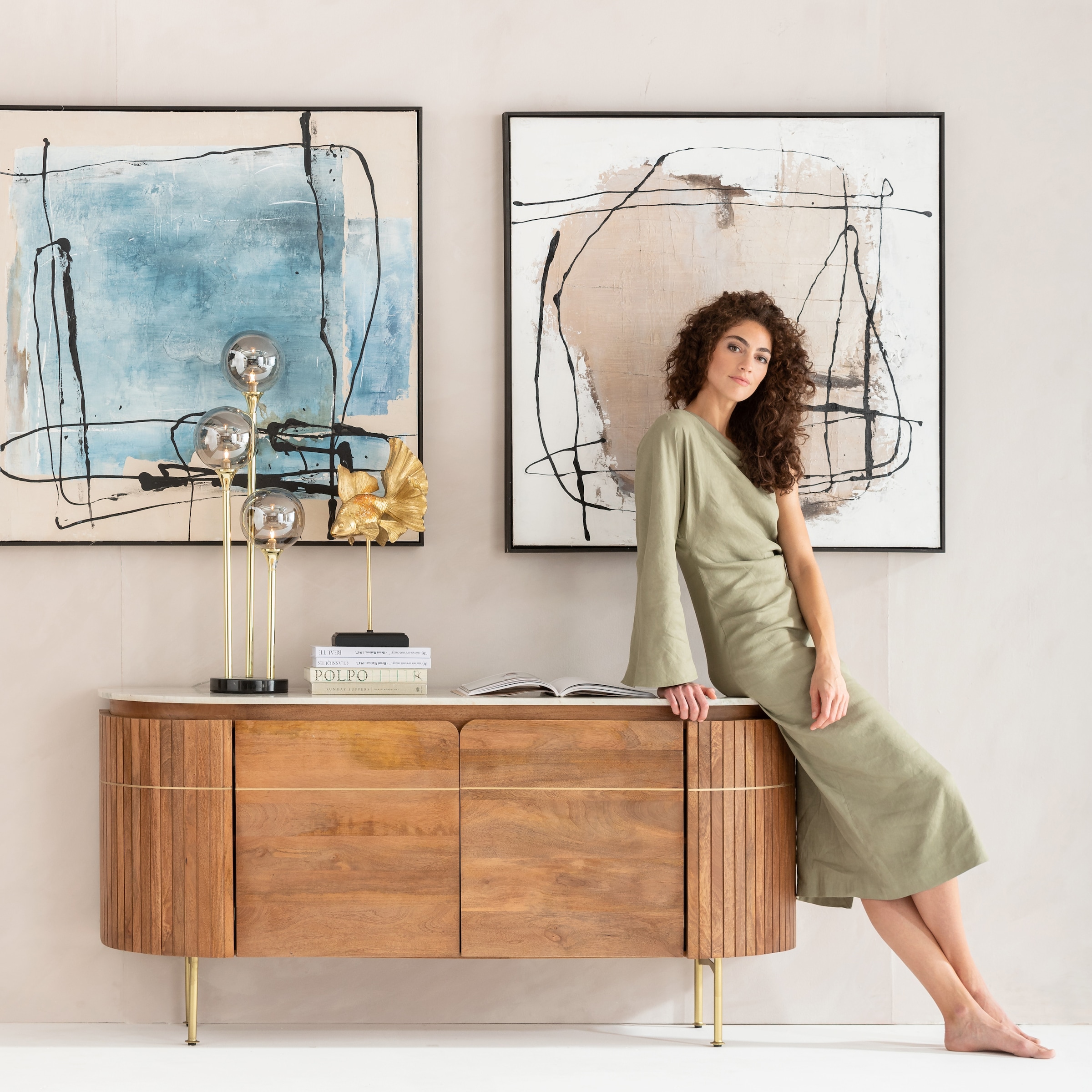 Kare Design Bild mit Rahmen "Gerahmtes Bild Dust Blau" günstig online kaufen