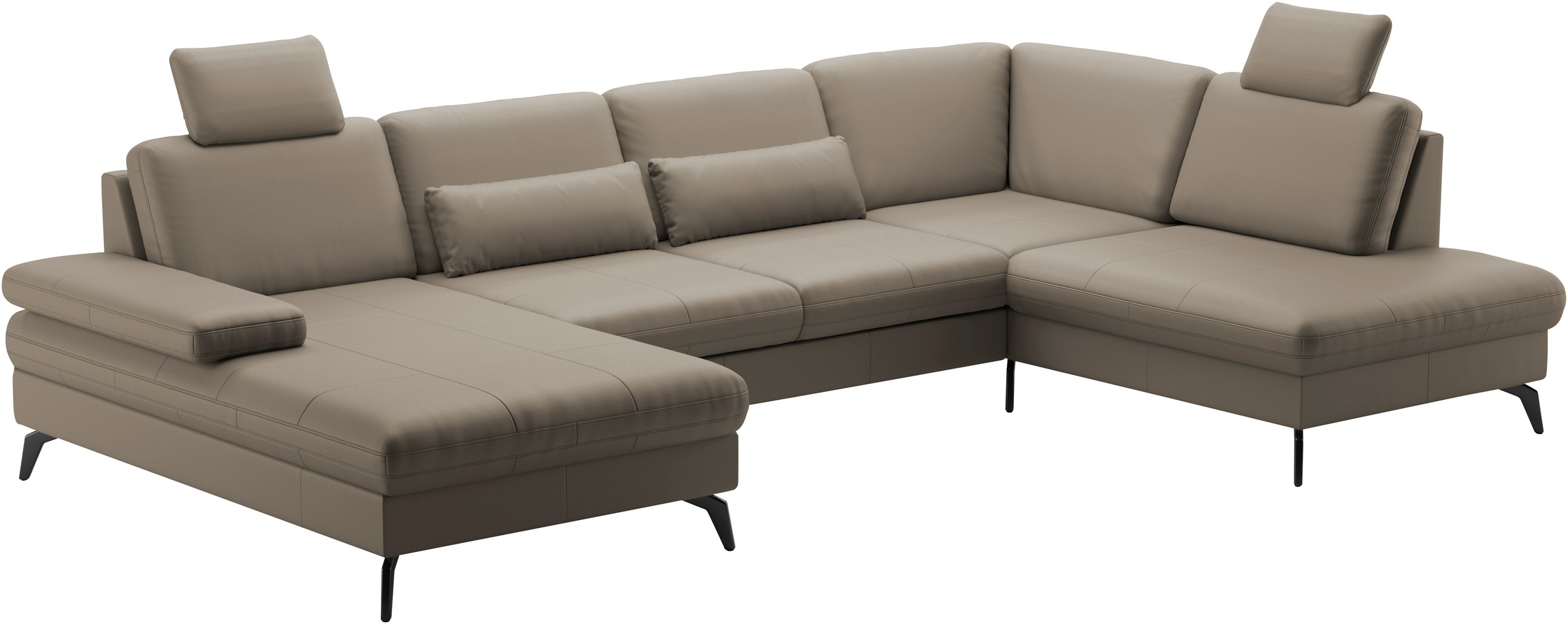 sit&more Wohnlandschaft »Morris U-Form, inkl. Sitztiefenverstellung«, wahlweise mit Armteilverstellung, Bettfunktion & Bettkasten