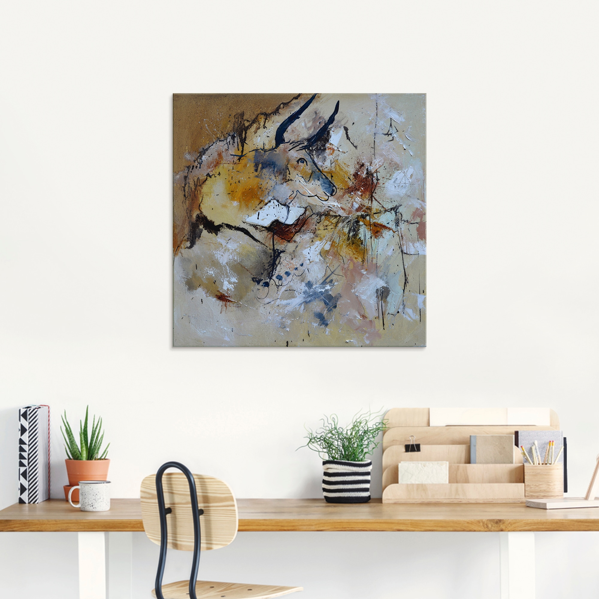 Artland Glasbild »Abstrakt Stier«, Wildtiere, (1 St.), in verschiedenen Größen