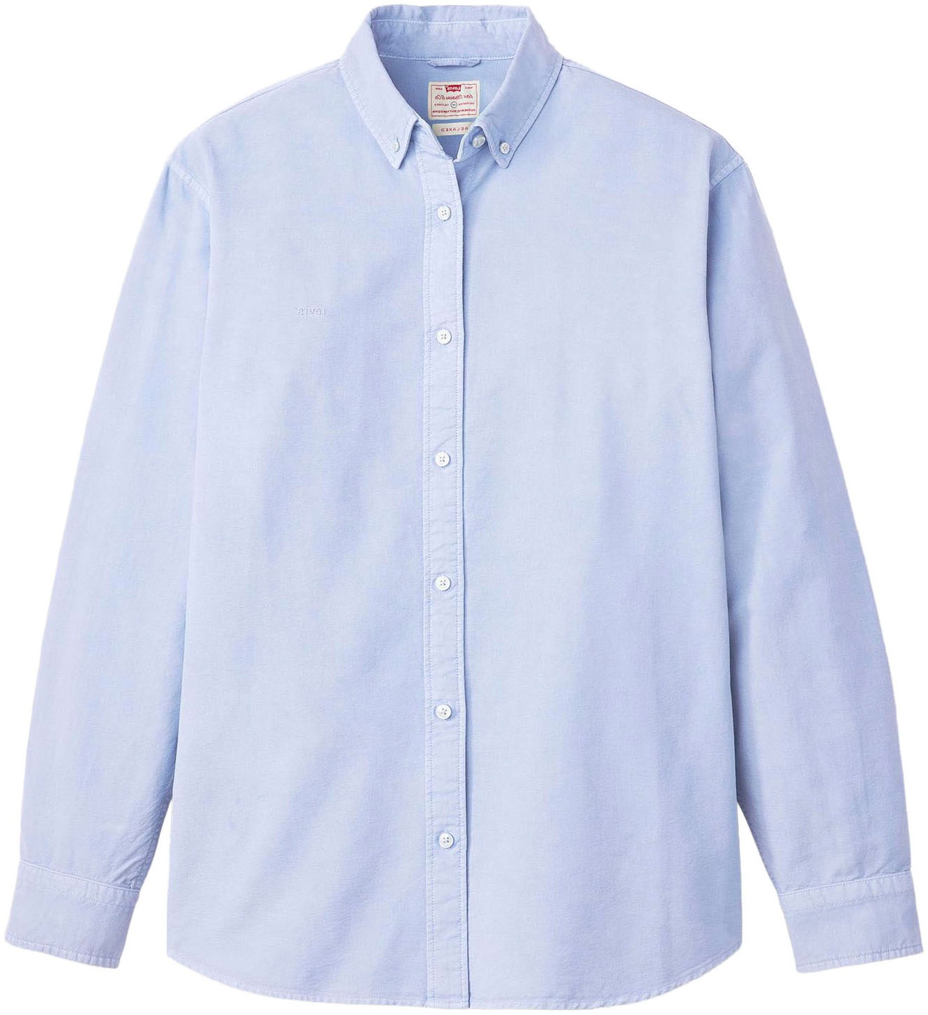 Levi's® Langarmhemd »AUTHENTIC BUTTON DOWN«, mit Ton-in-Ton Logostickerei auf der Brust