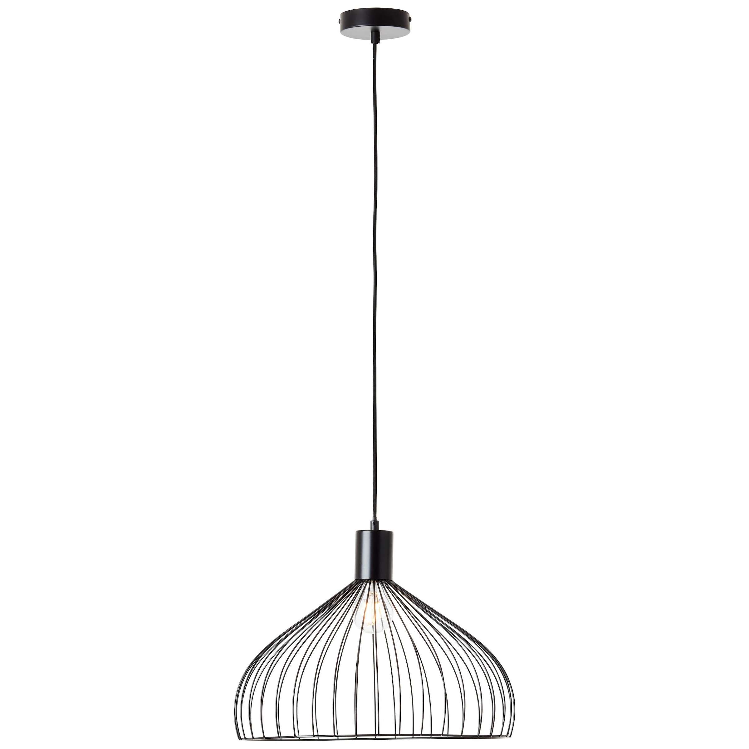 Brilliant Pendelleuchte »Blacky«, 1 flammig-flammig, 135,5 cm Höhe, Ø 40 cm, E27, kürzbar, Metall, schwarz matt