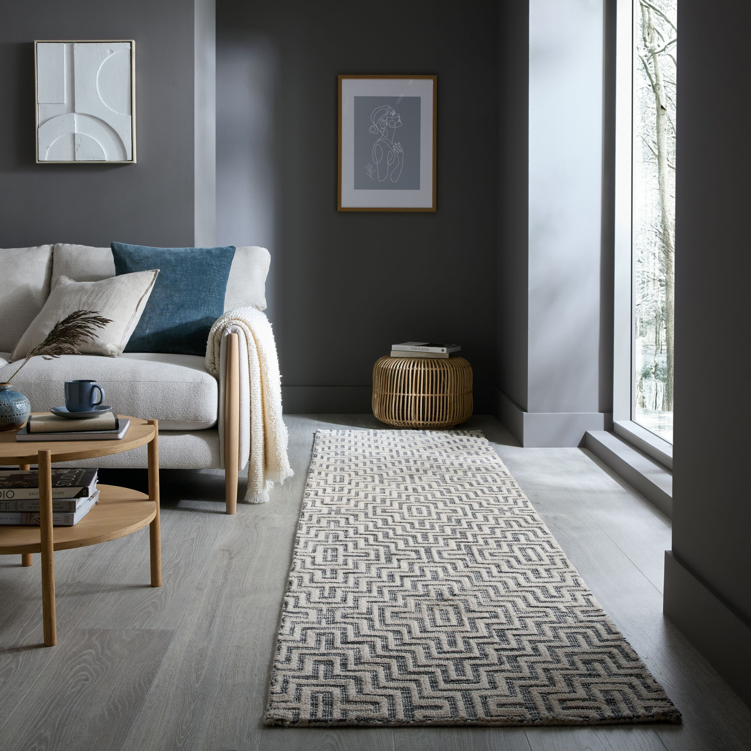 FLAIR RUGS Teppich »Rhett«, rechteckig, 12 mm Höhe, aus gewebter Wolle