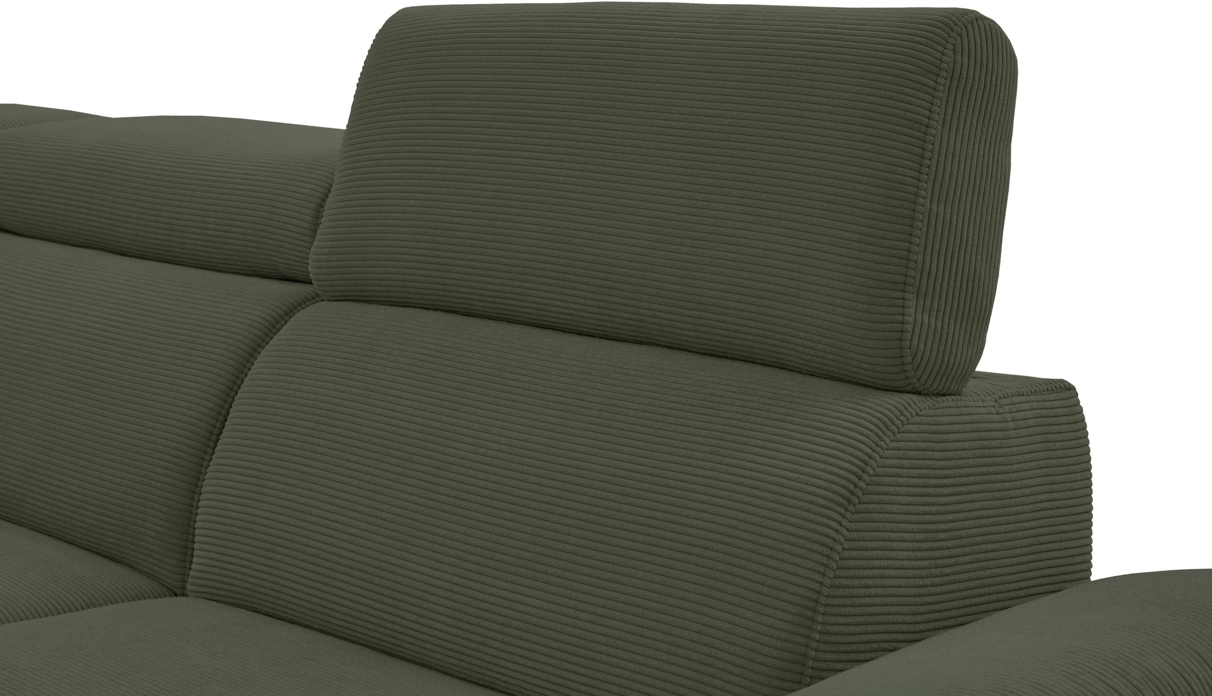 Home affaire Ecksofa »Arnayon mit Querschläfer-Bettfunktion, Schlafsofa, großer Bettkasten«, manuelle Kopfteilverstellung, Tonnentaschen-Federkern, Feincord L-Form