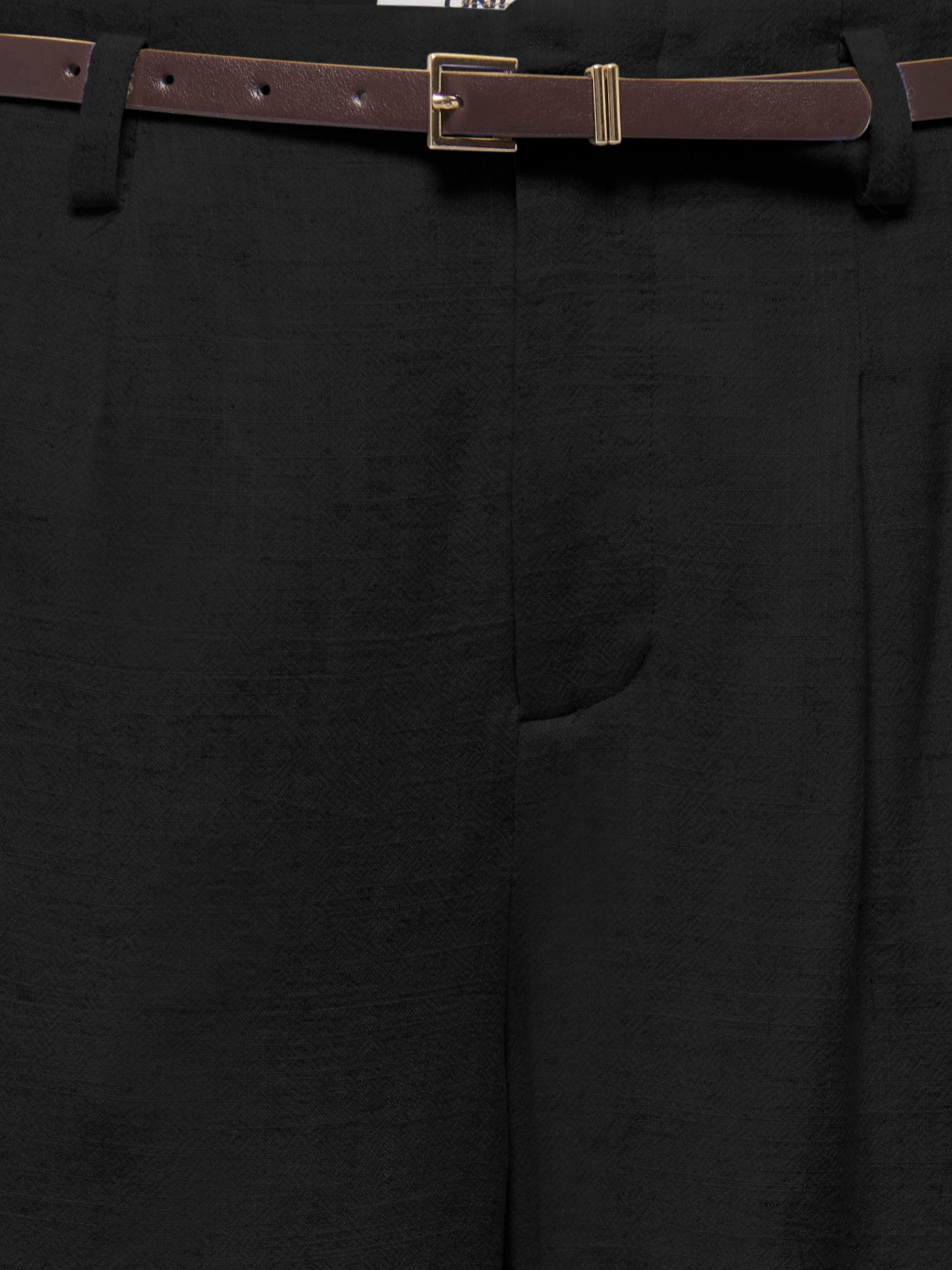 ONLY ONLSIESTA HW Belt Lin Shorts Black Size S 2
