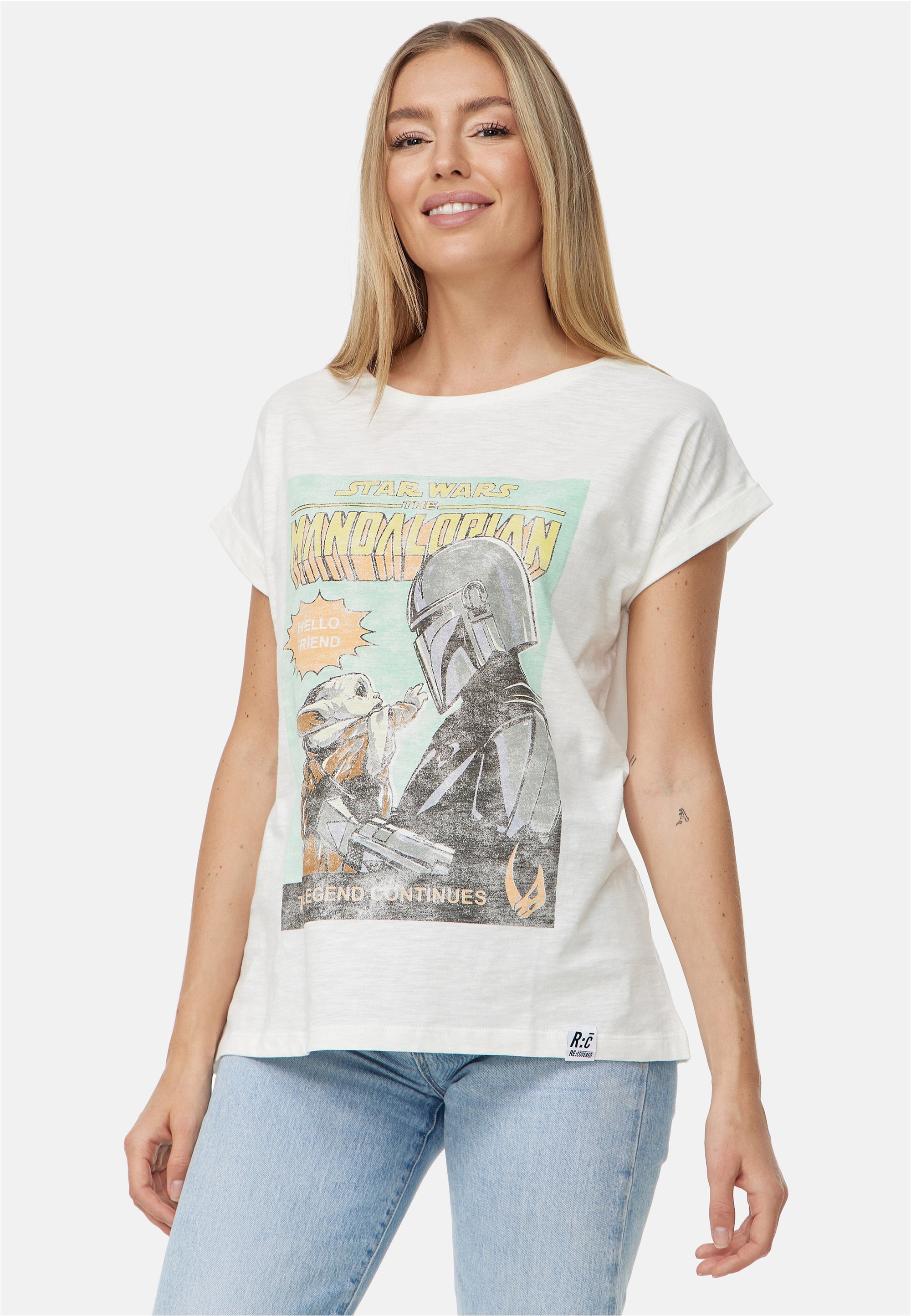 Recovered T-Shirt »Star Wars The Mandalorian«, im zeitlosen Design