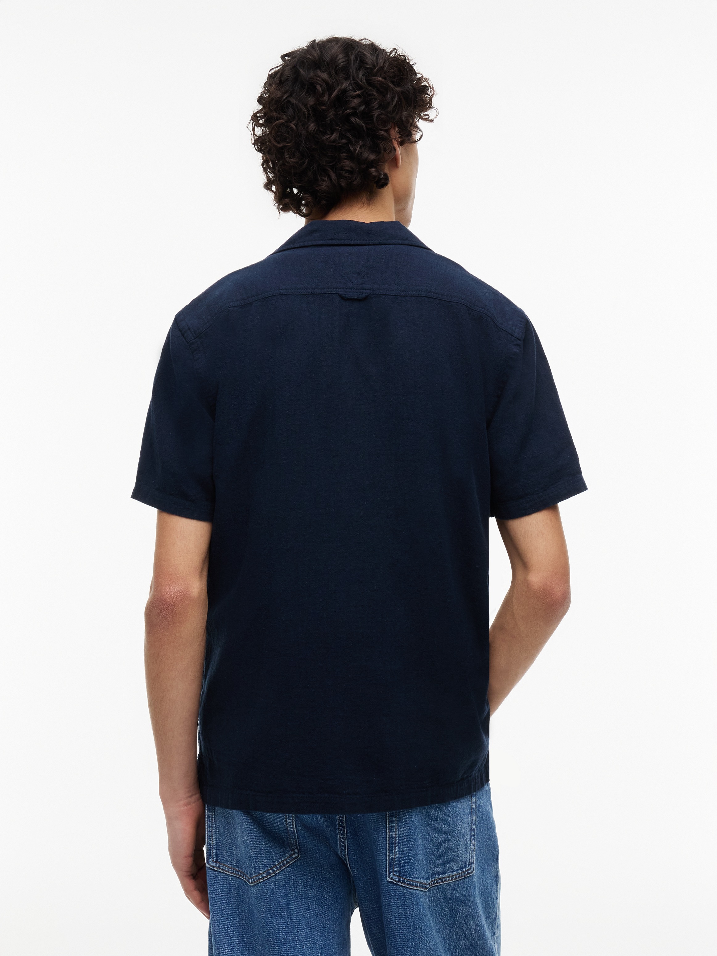 Tommy Jeans Leinenhemd "TJM REGULAR LINEN BLEND CAMP" mit Reverskragen günstig online kaufen