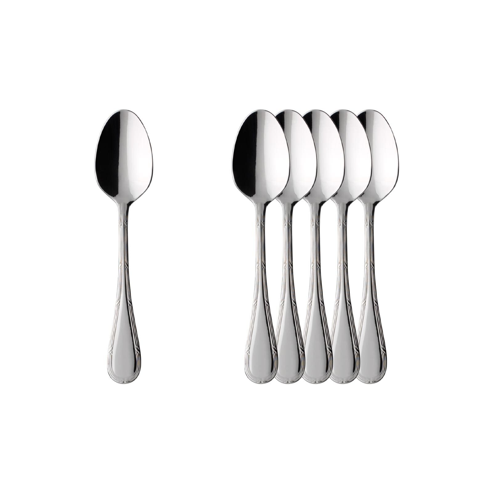 Villeroy & Boch Esslöffel "Espressolöffel Kreuzband Septfontaines 10,8 cm 6er Set edelstahl" Spülmaschinenfest