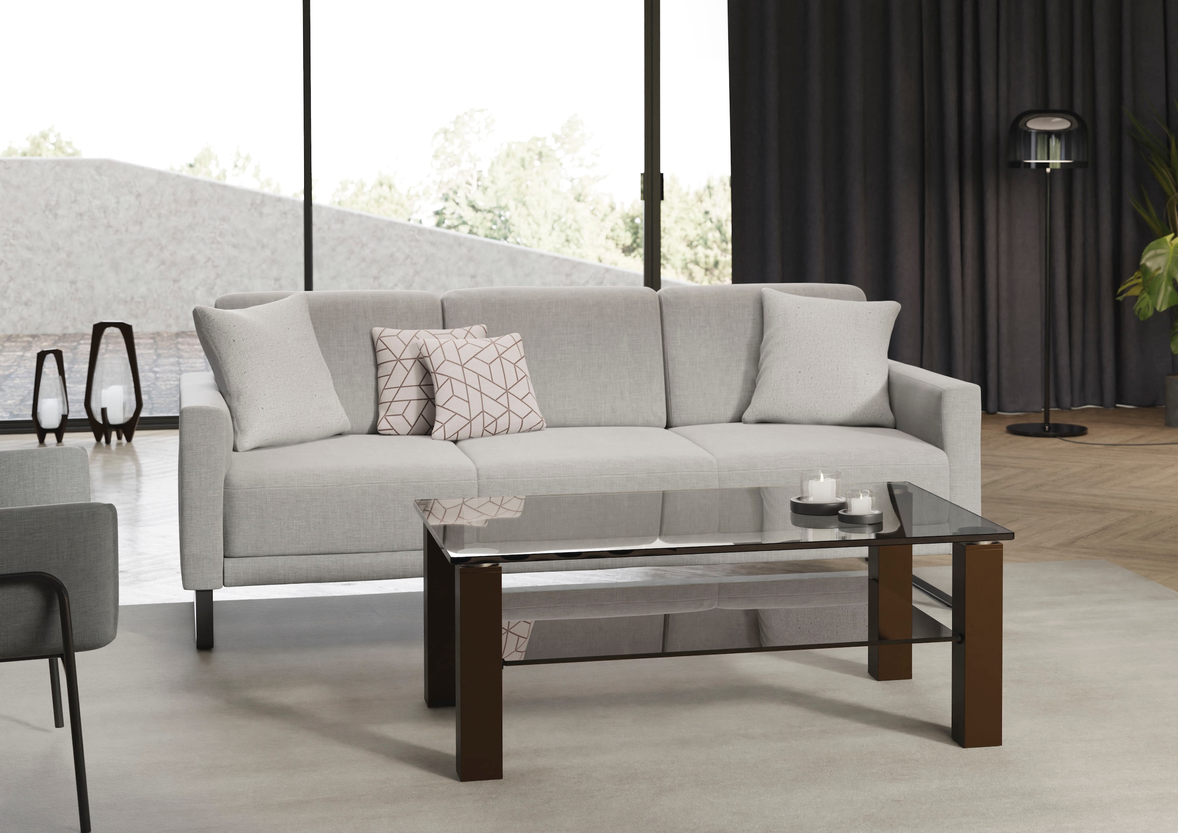 Eve Collection Couchtisch, rollbar, mit Ablageplatte