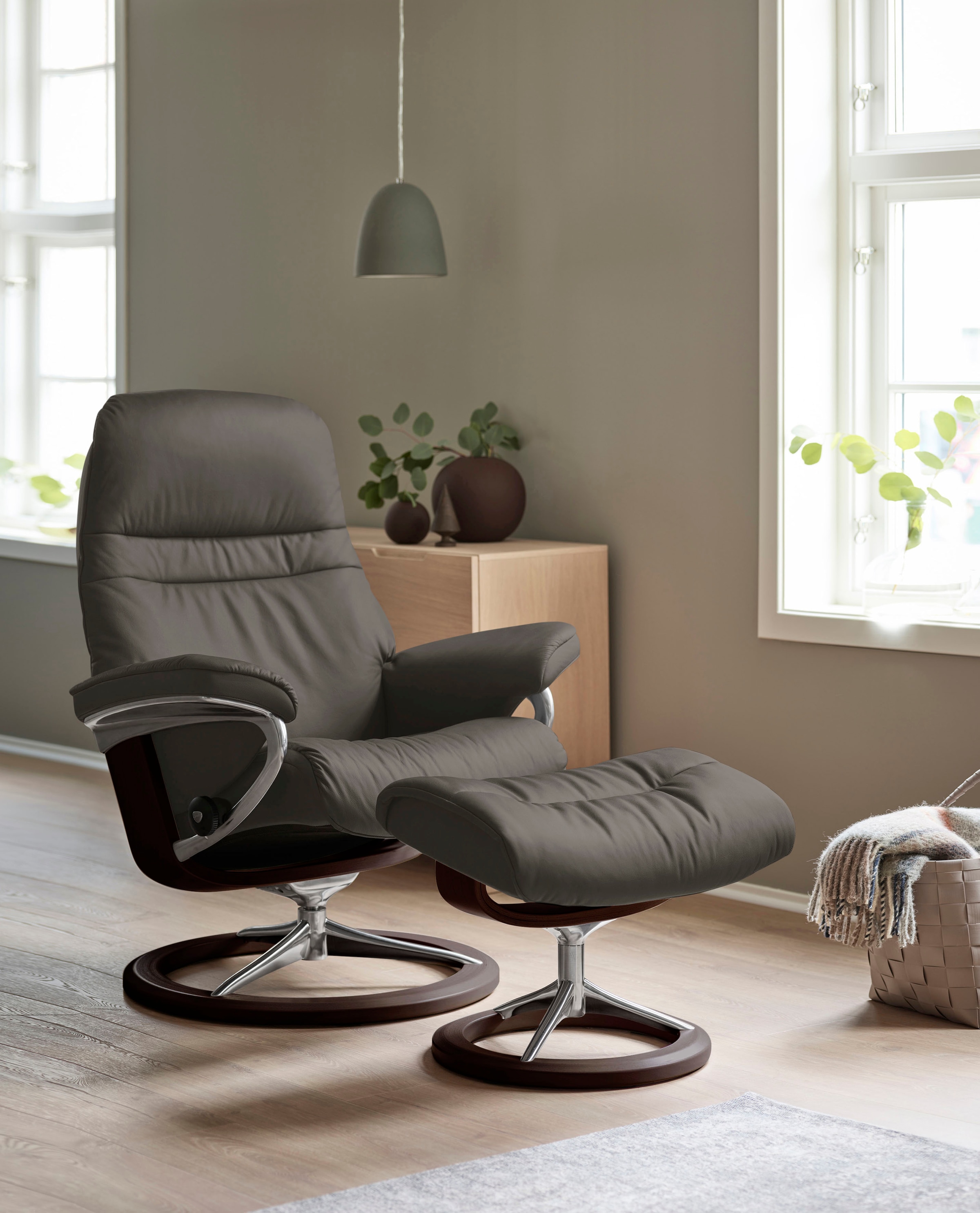 Stressless Relaxsessel "Sunrise", mit Signature Base, Größe S, Gestell Brau günstig online kaufen