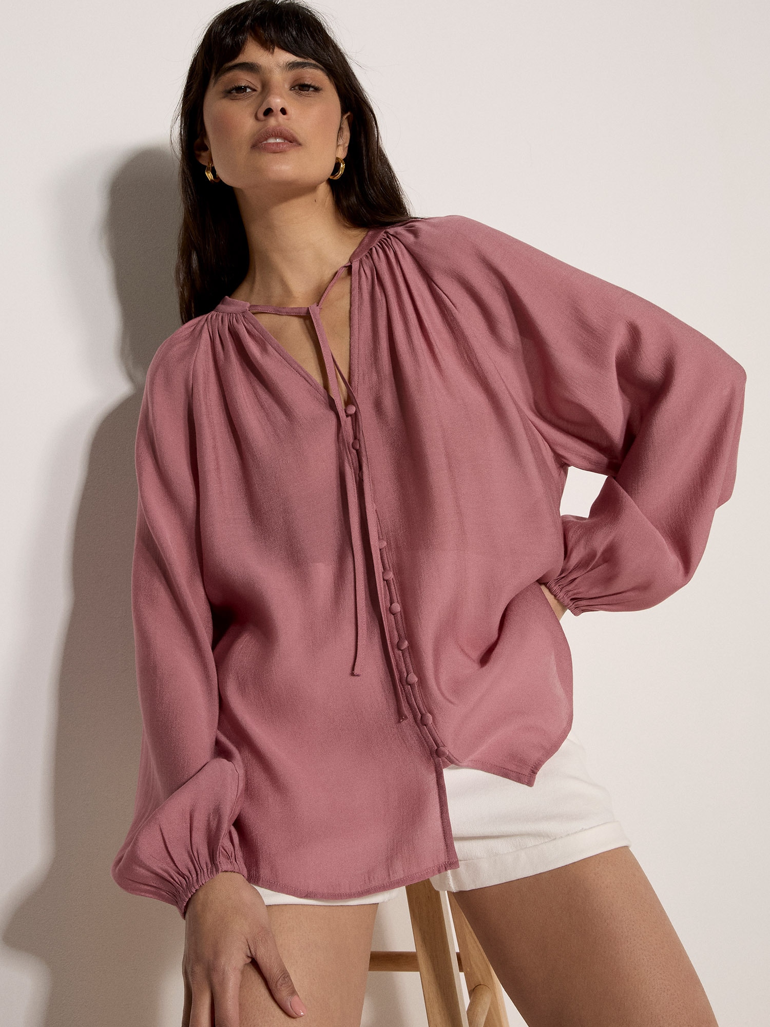 Apricot Klassische Bluse »Bluse« mit verdecktem Verschluss