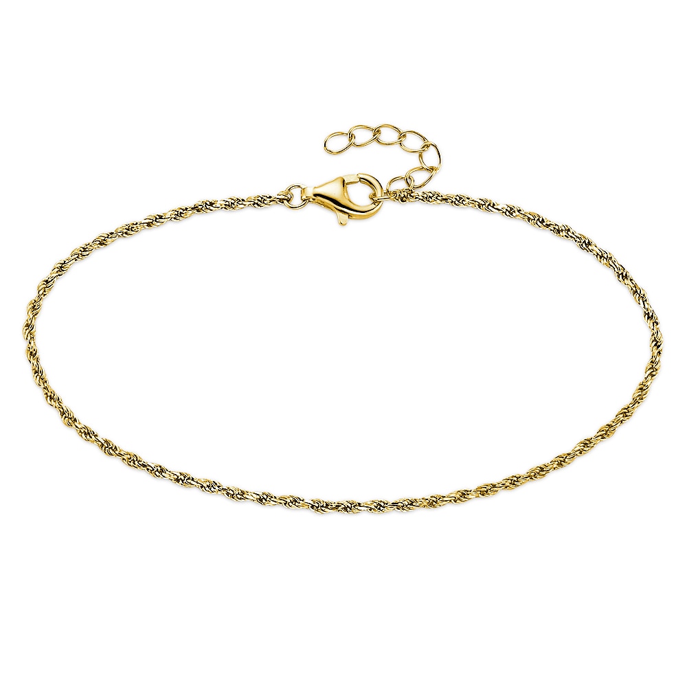 Armband "Schmuck Geschenk Armkette gelbgodlfarben vergoldet", gold (gelbgoldfarben), ANISTON JEWELRY & WATCHES, Armbänder, Damen, 19cm, Silber 925 (Sterlingsilber), Armband