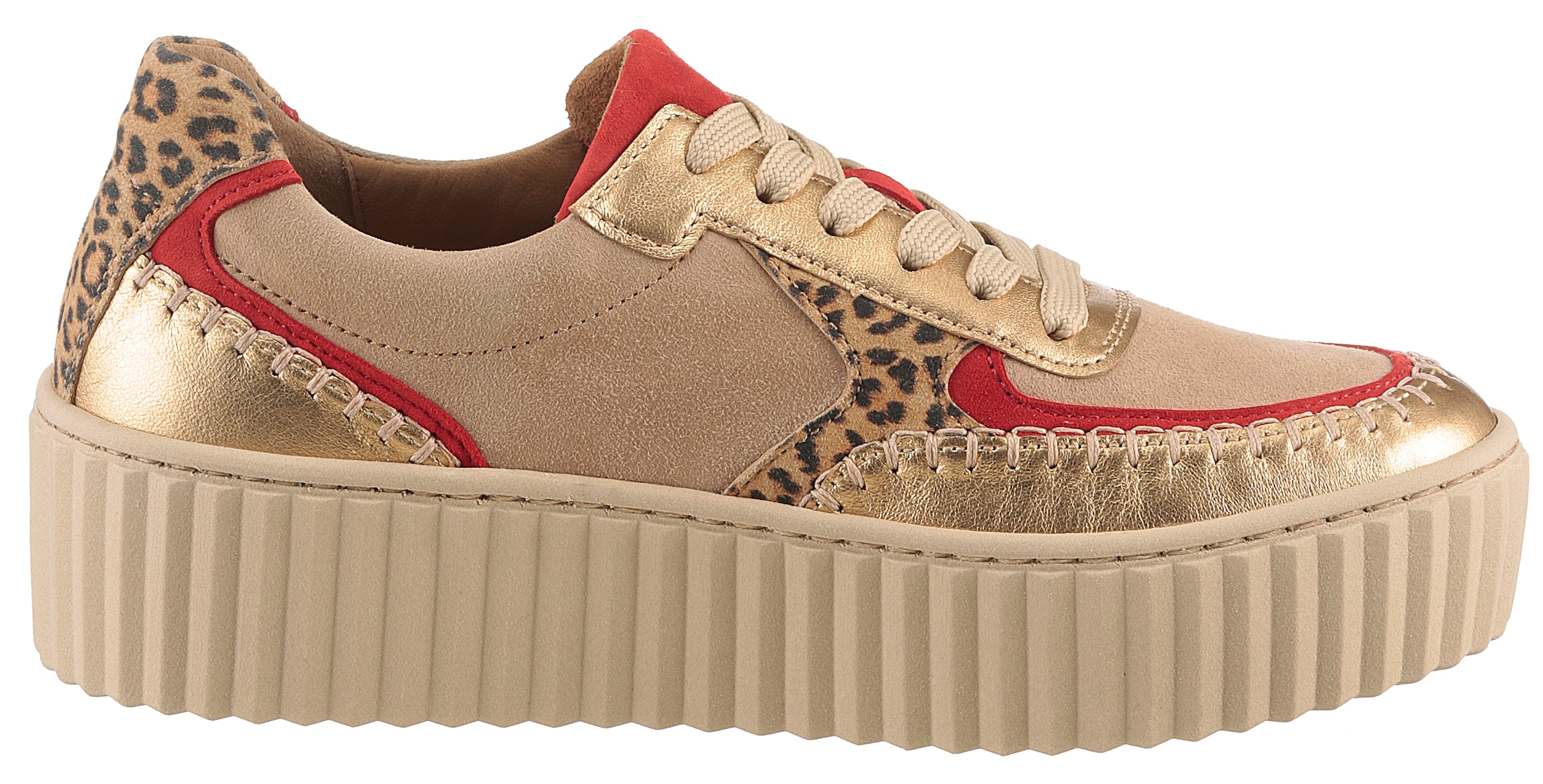 Gabor Plateausneaker, Freizeitschuh, Halbschuh, Schnürschuh mit Best Fitting-Ausstattung
