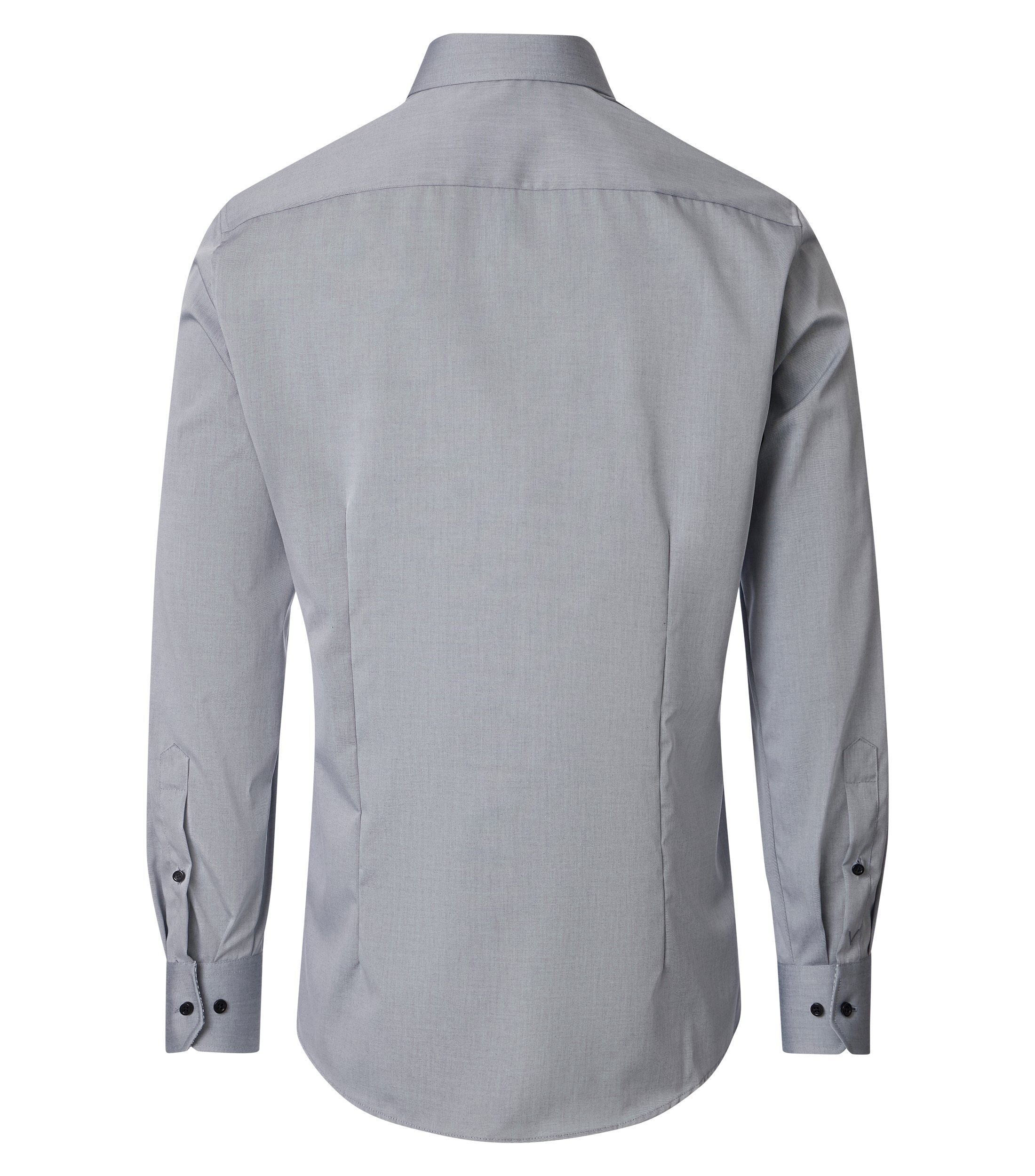 Businesshemd VENTI "VENTI Businesshemd extra langer Arm 72cm uni", Herren, Gr. 41, Normalgrößen, grau, 100% Baumwolle, unifarben, schmal, Hemden 2