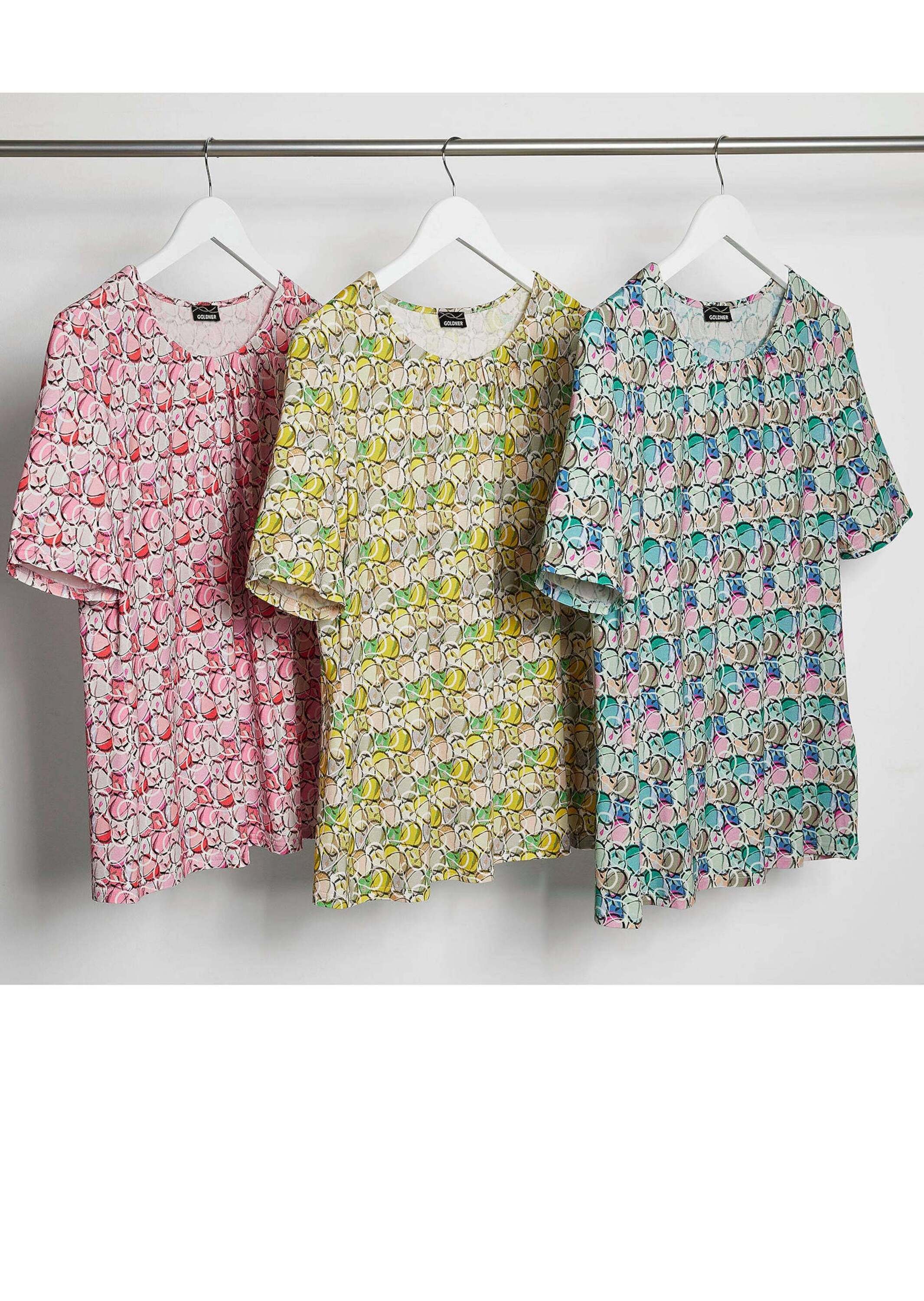 GOLDNER Print-Shirt »Kurzgröße Multicolor-Shirt mit Halbarm, Rundhalsausschnitt«