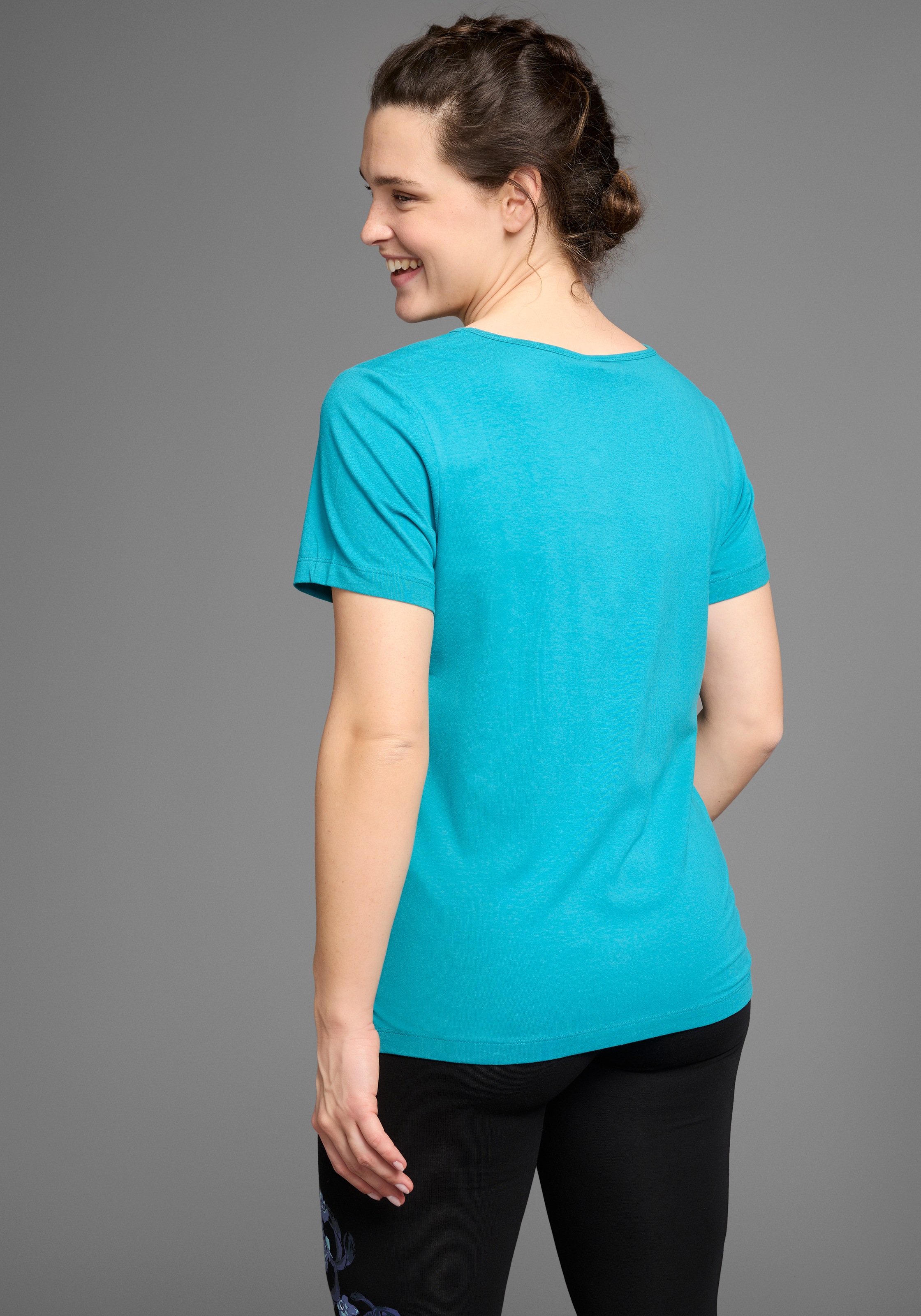 KangaROOS T-Shirt Kurzarm, casual, unifarben, große günstig online kaufen