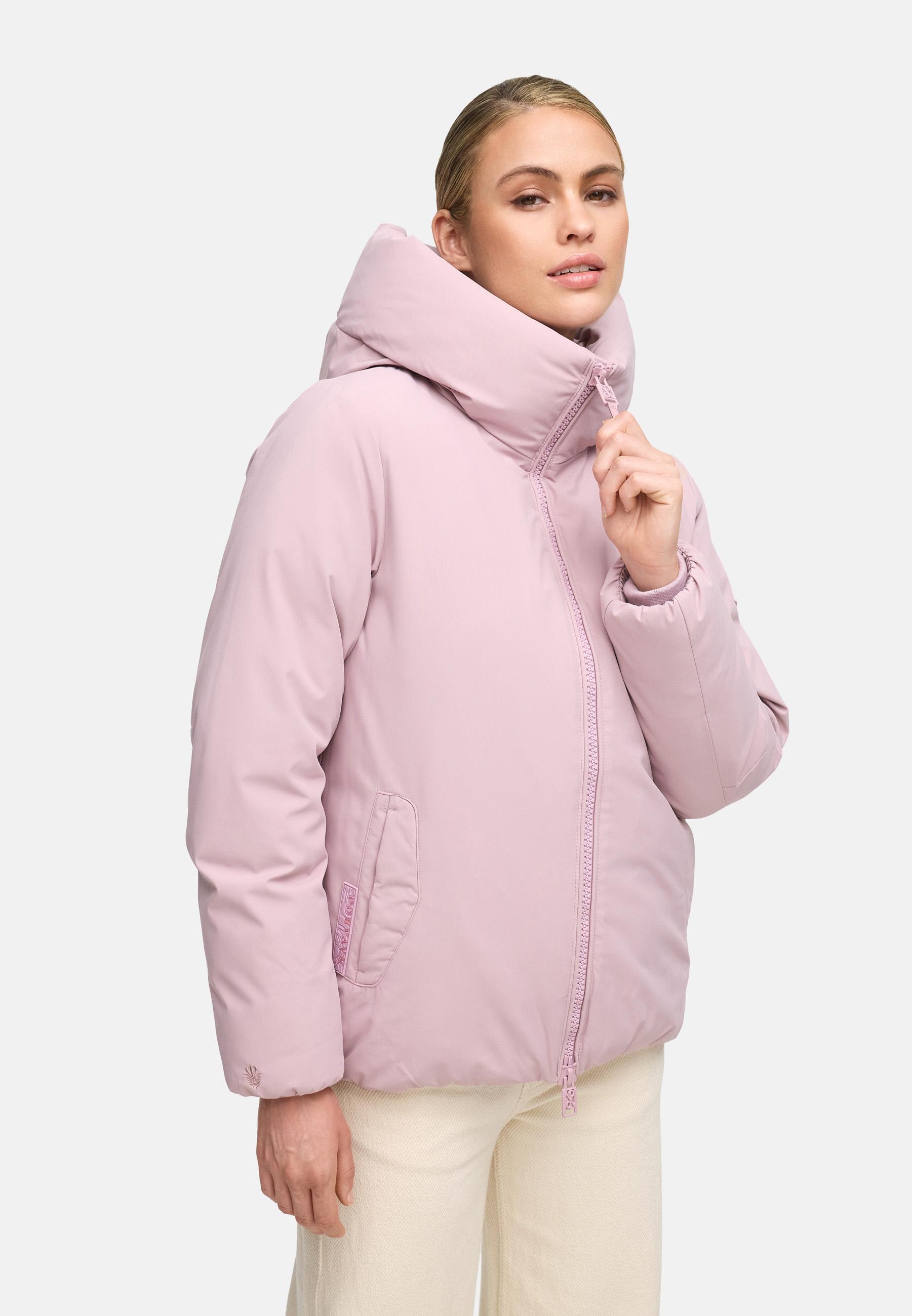 Navahoo Winterjacke »Blütenlicht 14«, mit Kapuze, Warme Damenjacke mit hohem Kragen