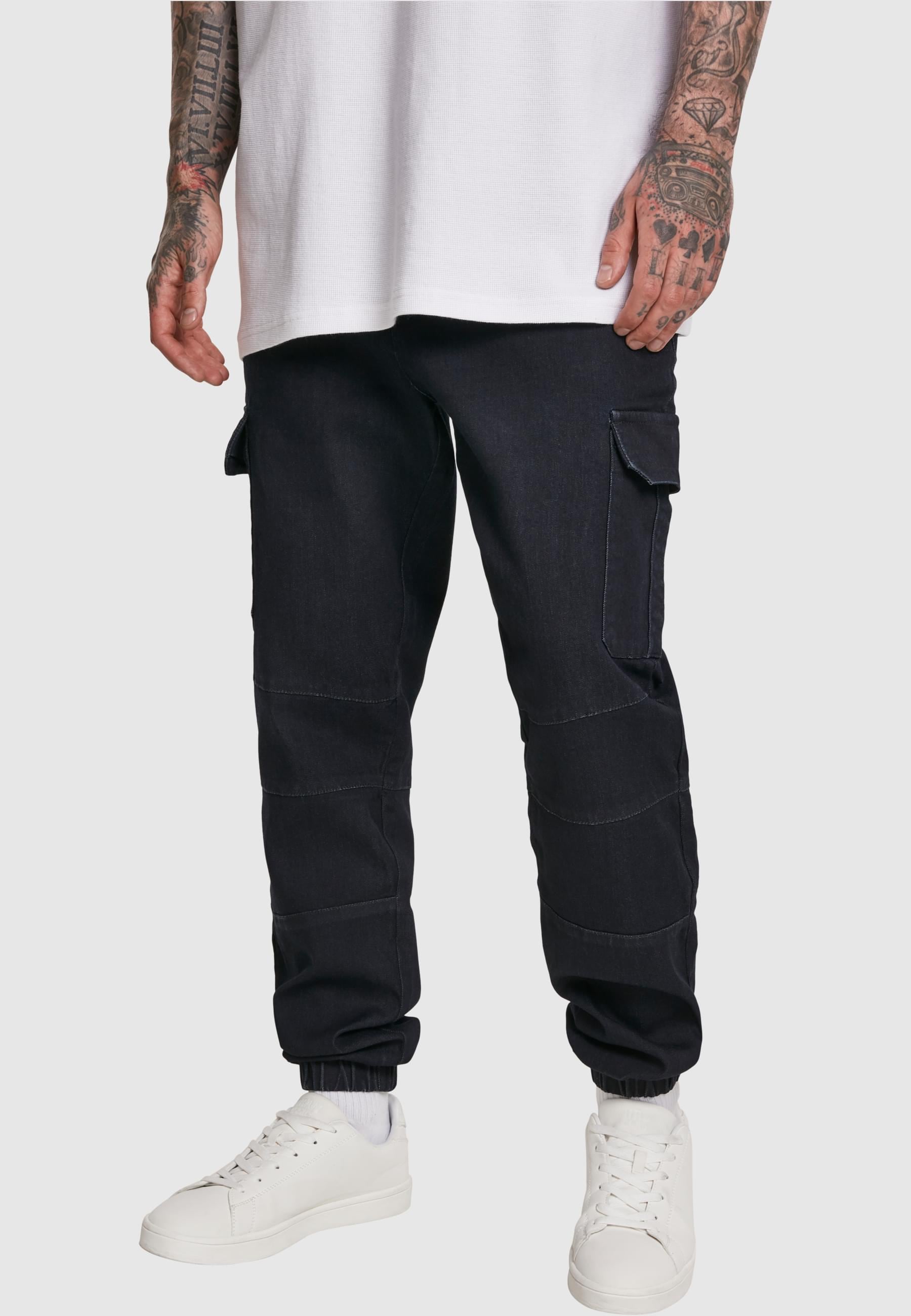 URBAN CLASSICS Stoffhose »Urban Classics Herren Cargo Jogging Jeans«, (1 tlg.)