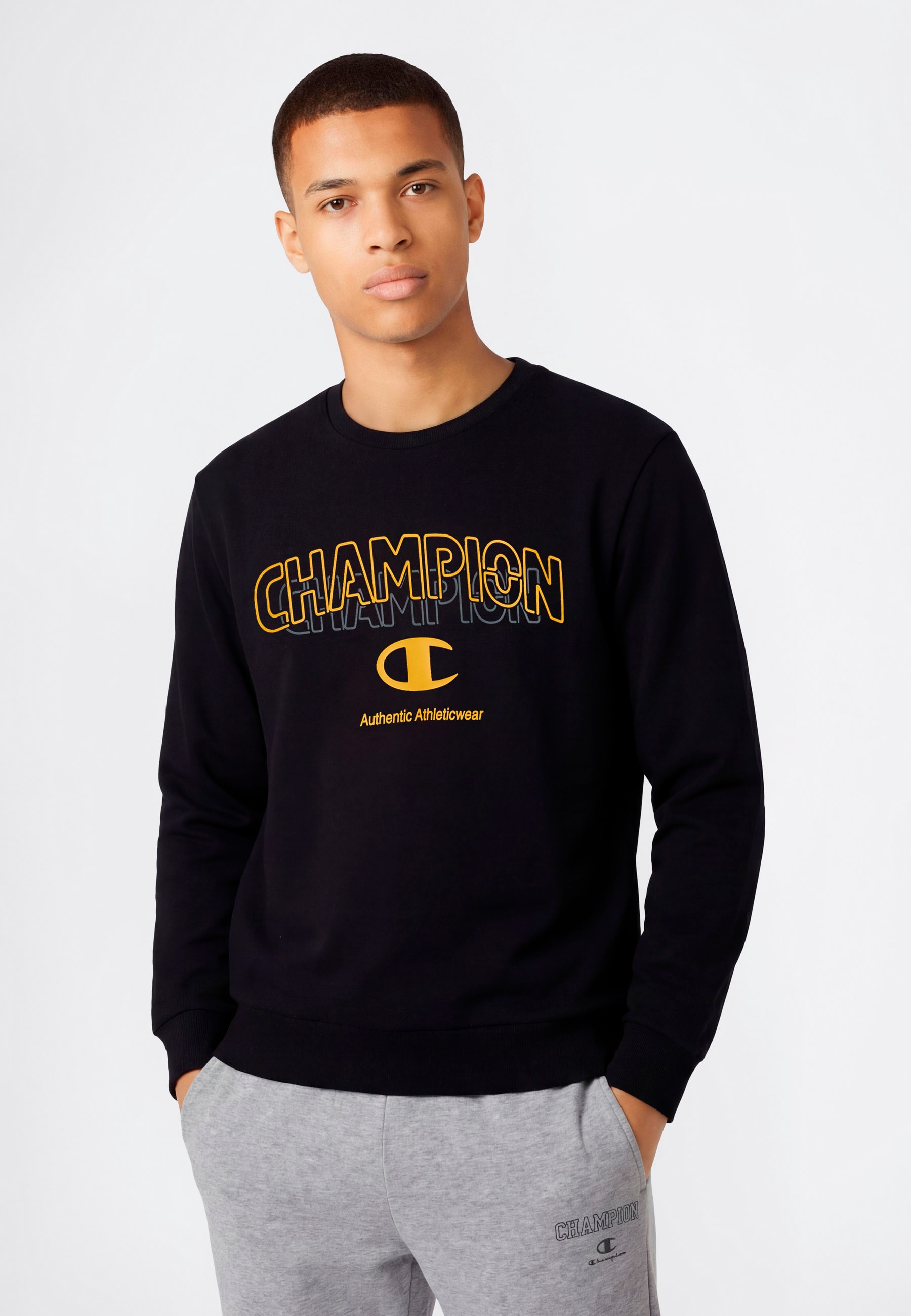 Champion Sweatshirt "Graphic Terry Crewneck Sweatshirt", mit Rundhalsausschnitt, ohne Verschluss, aus Baumwolle und Polyester