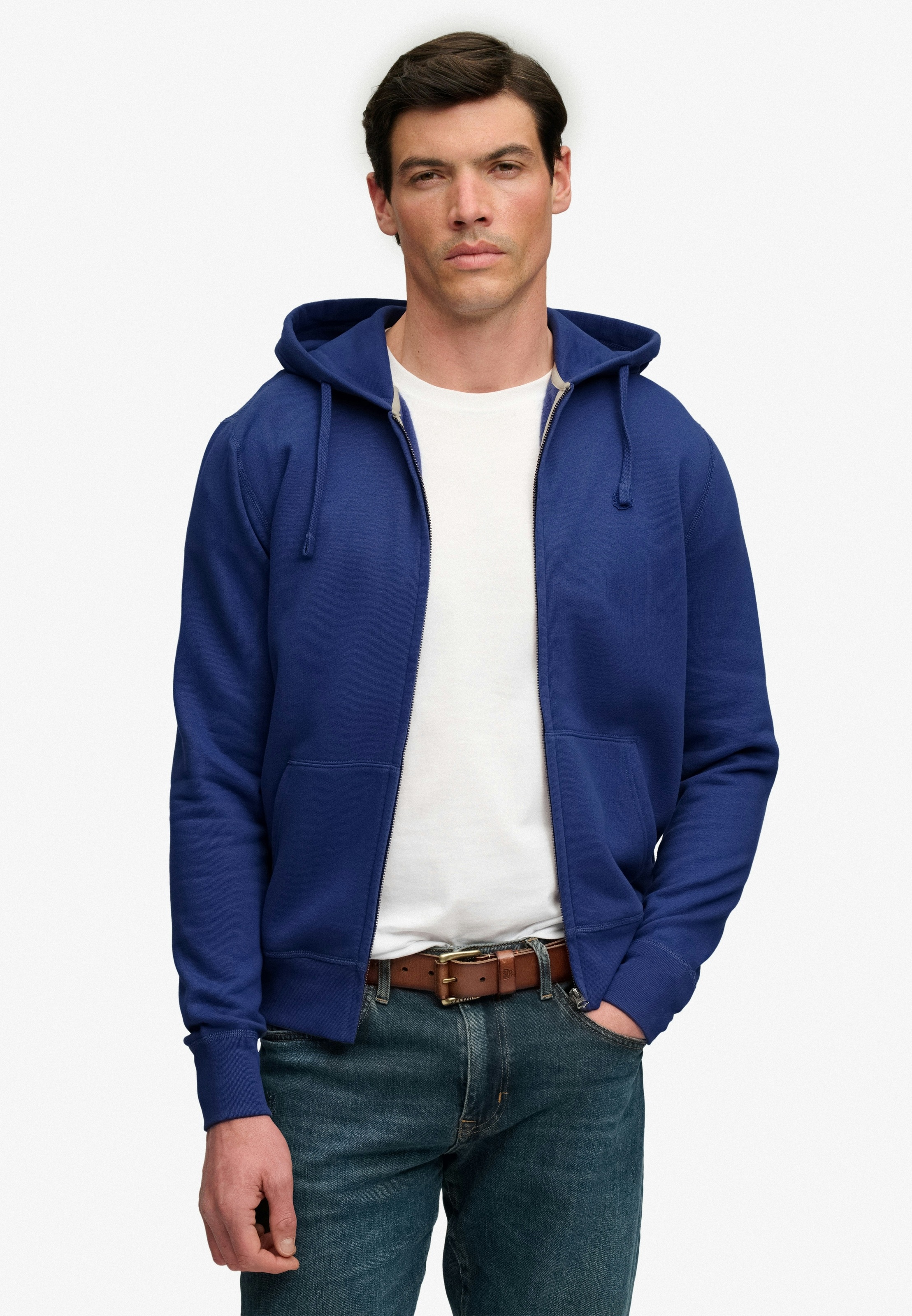 Superdry Kapuzensweatjacke »ESSENTIAL SDCO LOGO ZIPHOOD« Baumwollmischung, regular fit