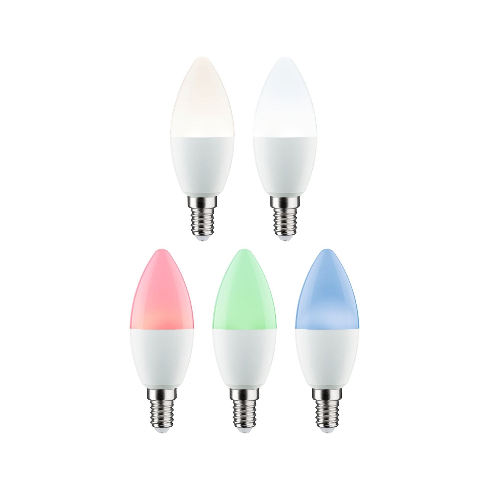 Paulmann LED-Leuchtmittel »Smart 3er-Pack Kerze 470lm 2200K-6500K 230V«, Tageslichtweiß