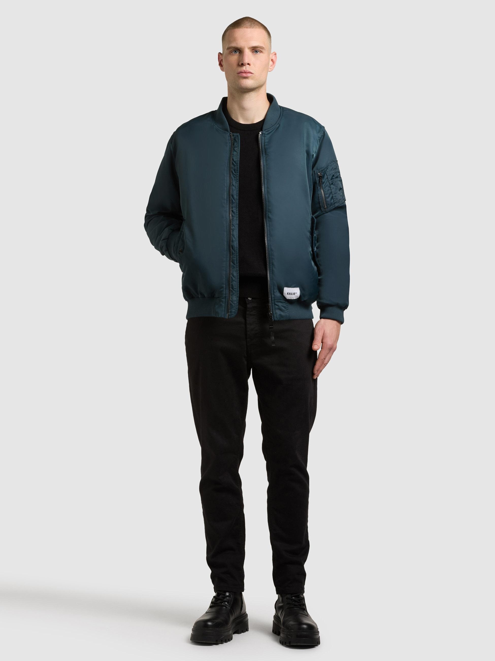 khujo Bomberjacke »Adon« ohne Kapuze Leichte Winterjacke in Shiny-Optik