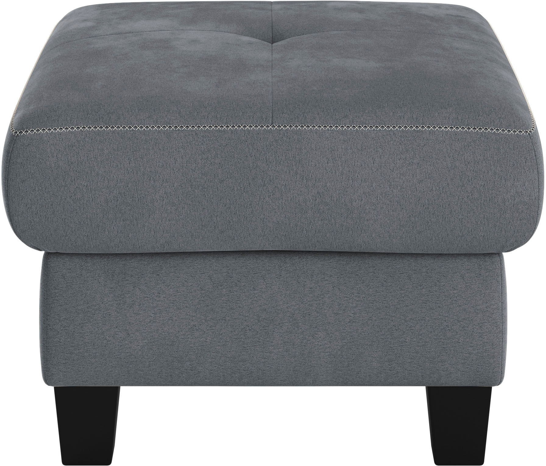 PLACES OF STYLE Polsterhocker »Varese« Kreuznaht in beige