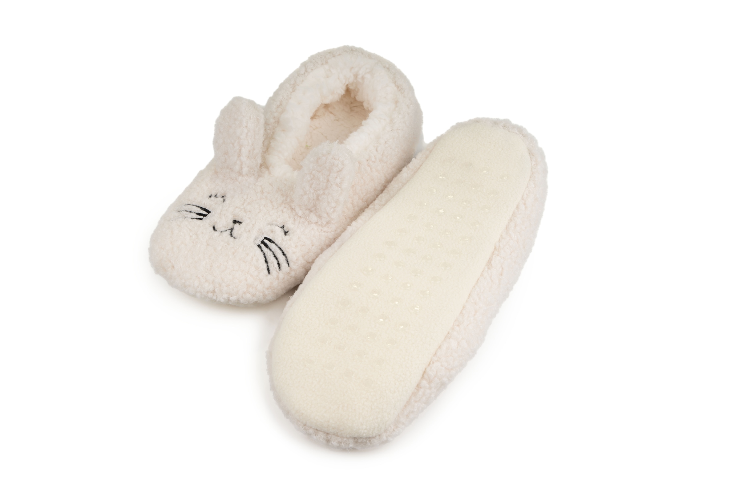 Capelli New York Hausschuh  1 Paar,   rutschsicher, Häschen-Applikation, warm gefüttert