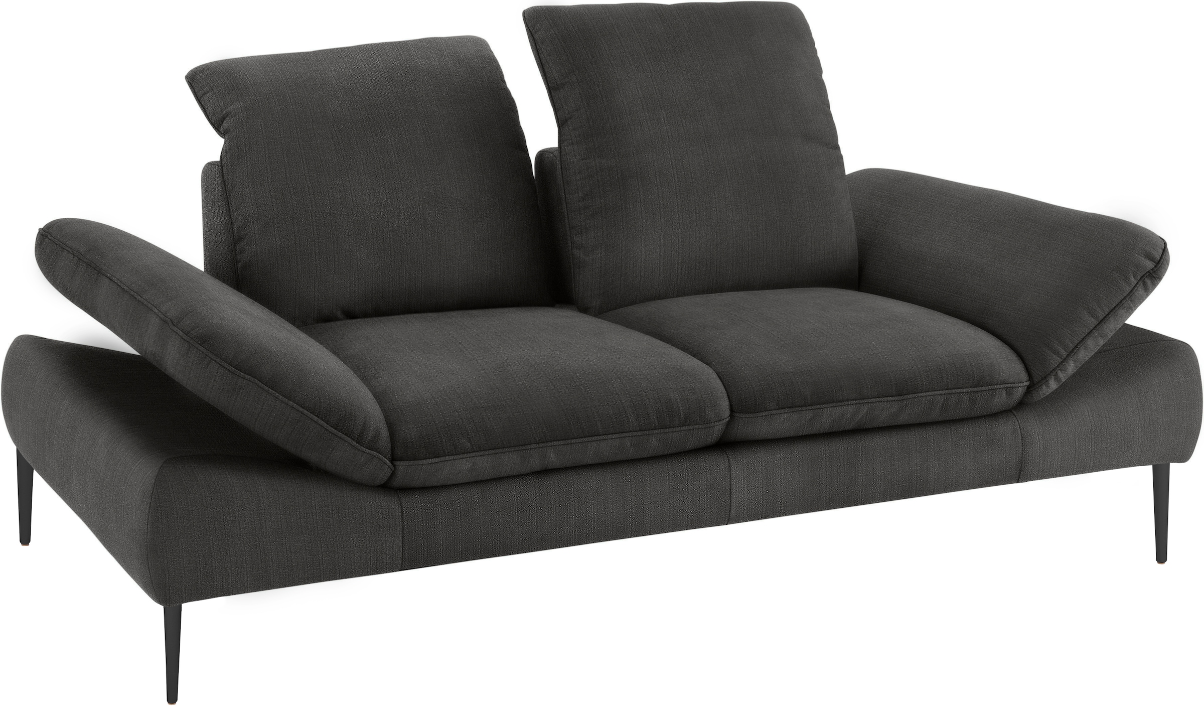 W.SCHILLIG 2,5-Sitzer »enjoy&MORE«, Sitztiefenverstellung, Füße schwarz pulverbeschichtet, Breite 232 cm