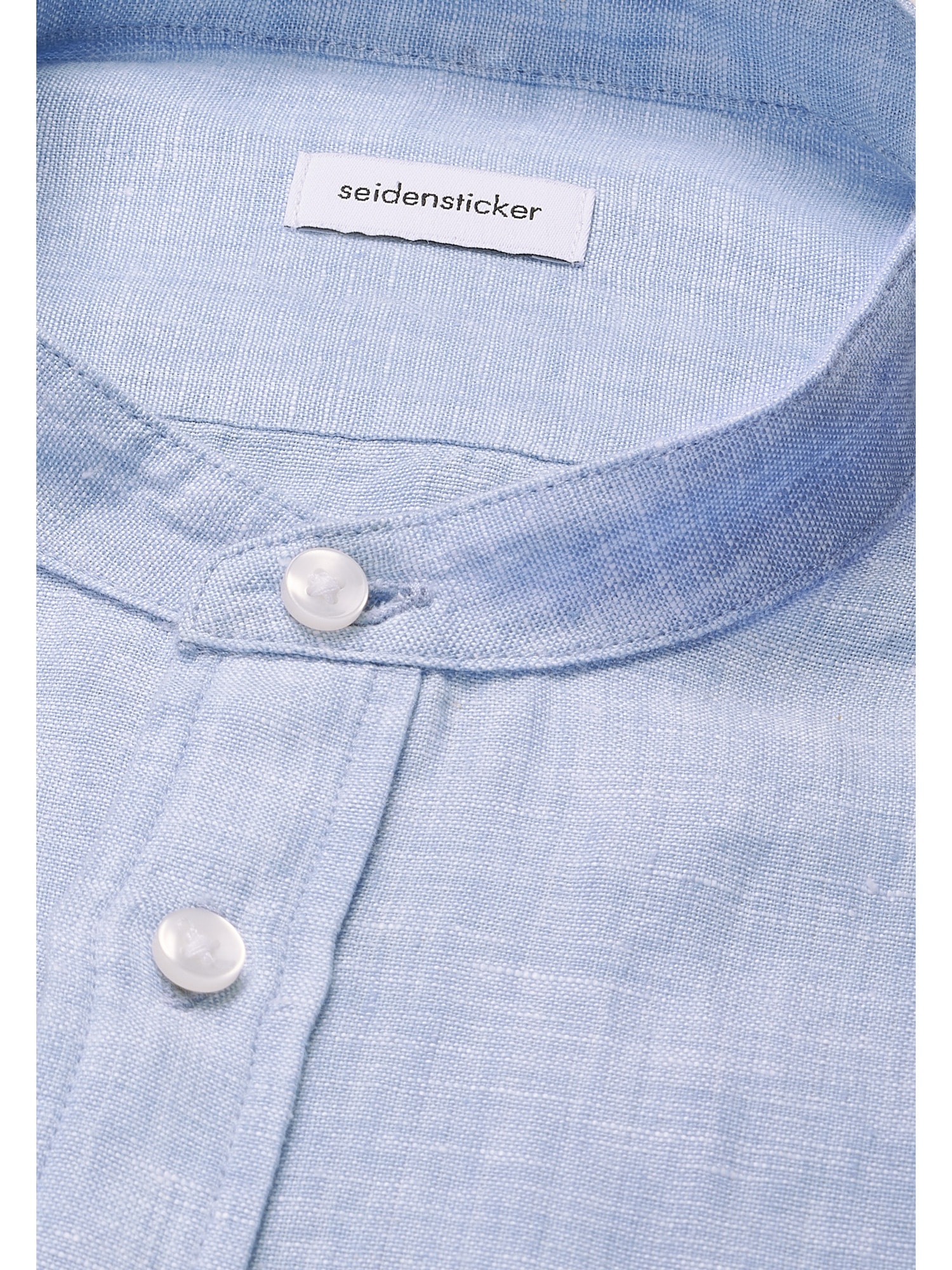 seidensticker Leinenhemd »Schwarze Rose« Slim 1/1 Stehkragen Uni