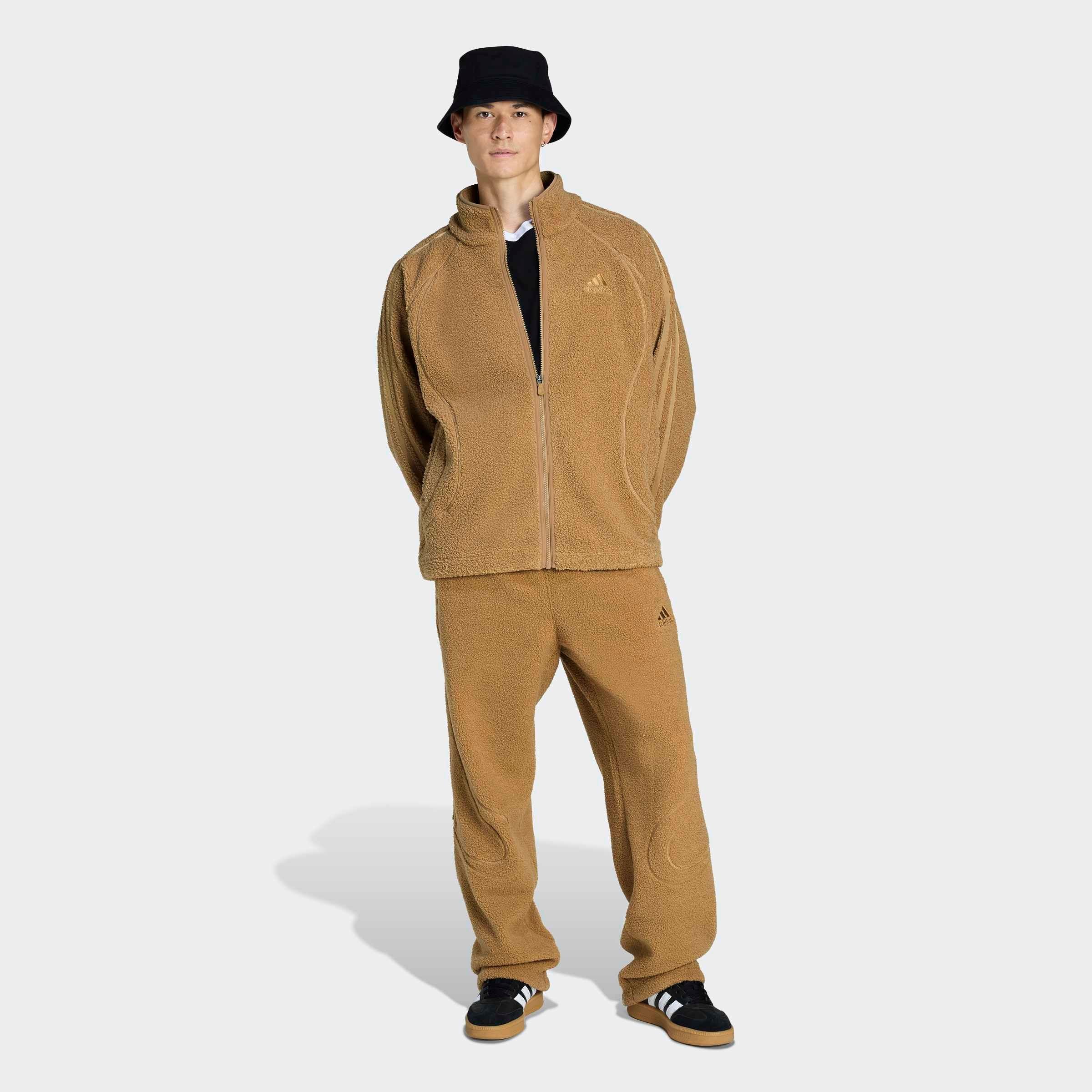 adidas Originals Trainingsjacke »BORG FLEECE TEAMGEIST« Fleecejacke für Erwachsene, lockere Passform, mit Stehkragen