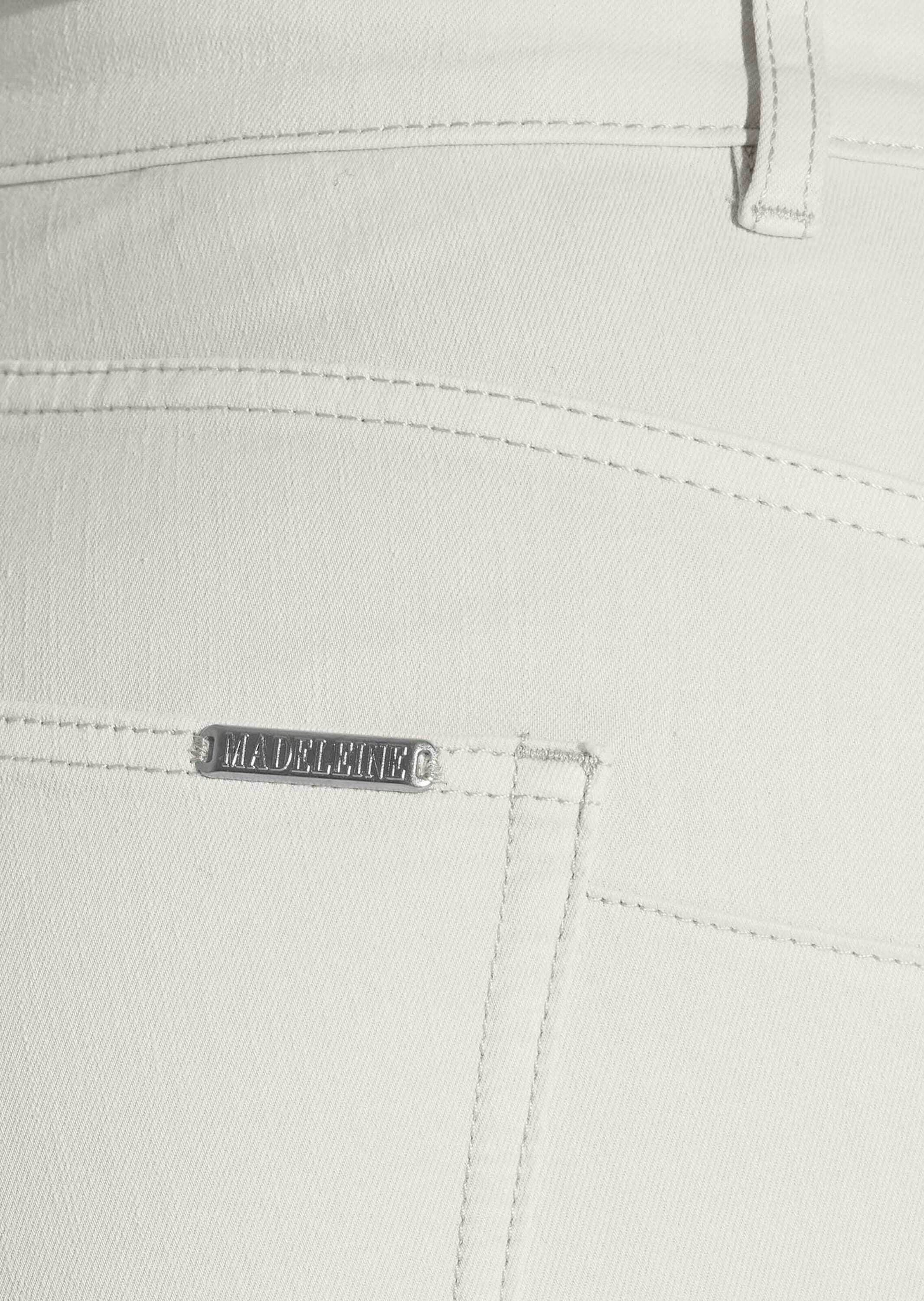 MADELEINE Regular-fit-Jeans »Jeans Mid Waist Skinny-Hose mit Fransen«