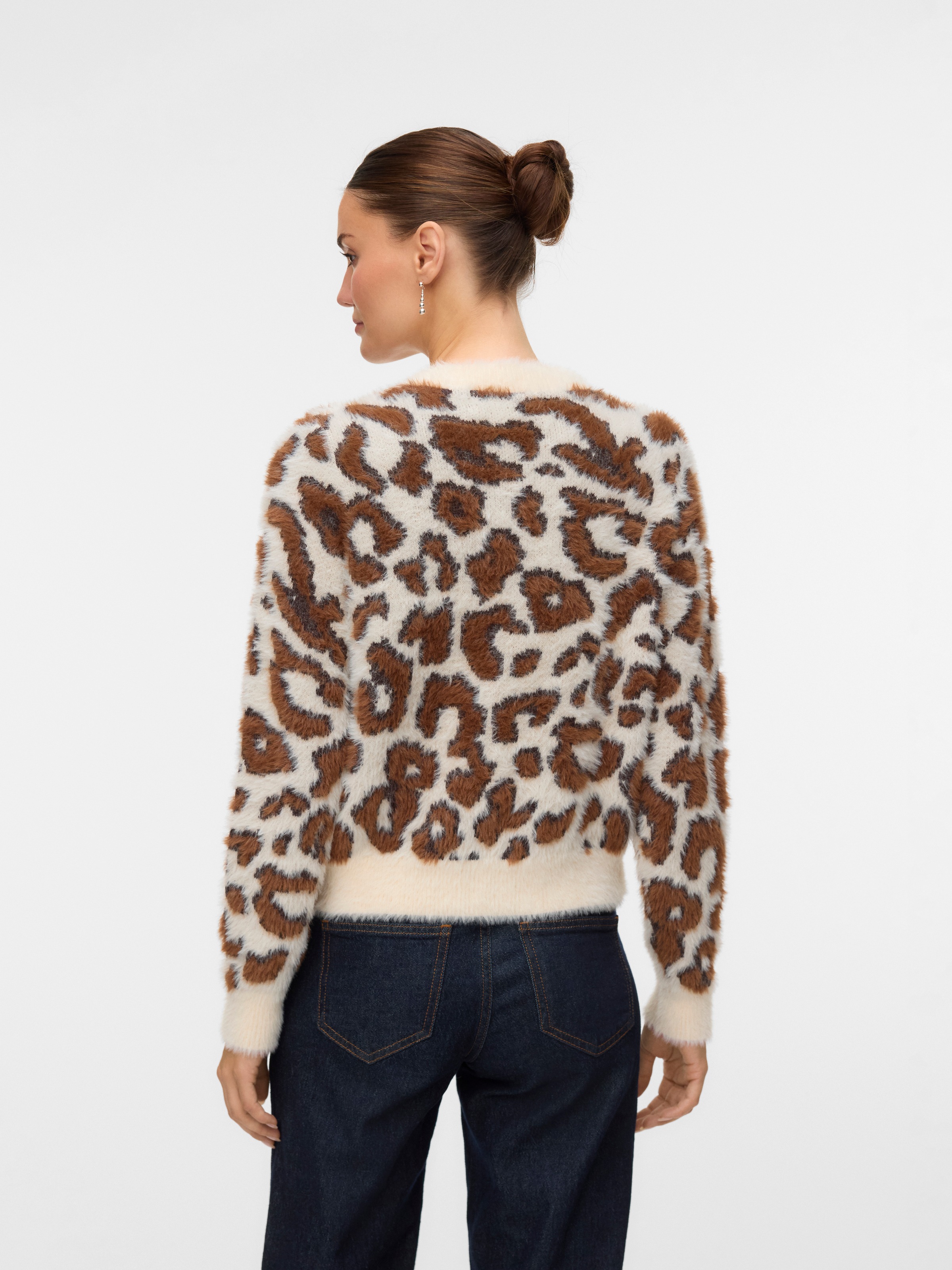 Vero Moda Strickpullover "VMJUNGLE LS O-NECK PULLOVER BOO" günstig online kaufen