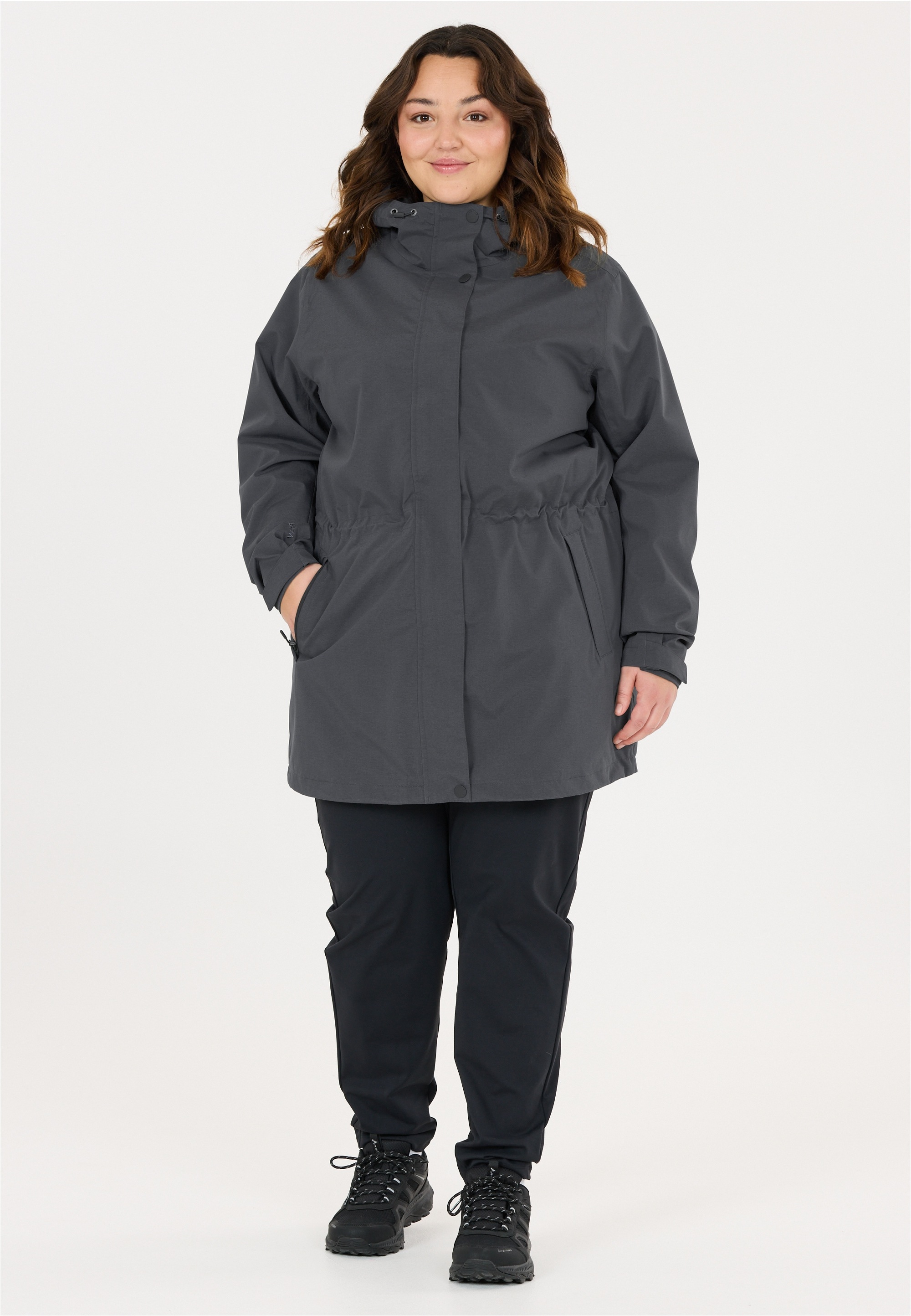Outdoorjacke WHISTLER "Aylies", Damen, Gr. 46, schwarz, 100% Polyester, unifarben, normal, hoch geschlossener Ausschnitt, Jacken Outdoorjacke, mit BionicFinish