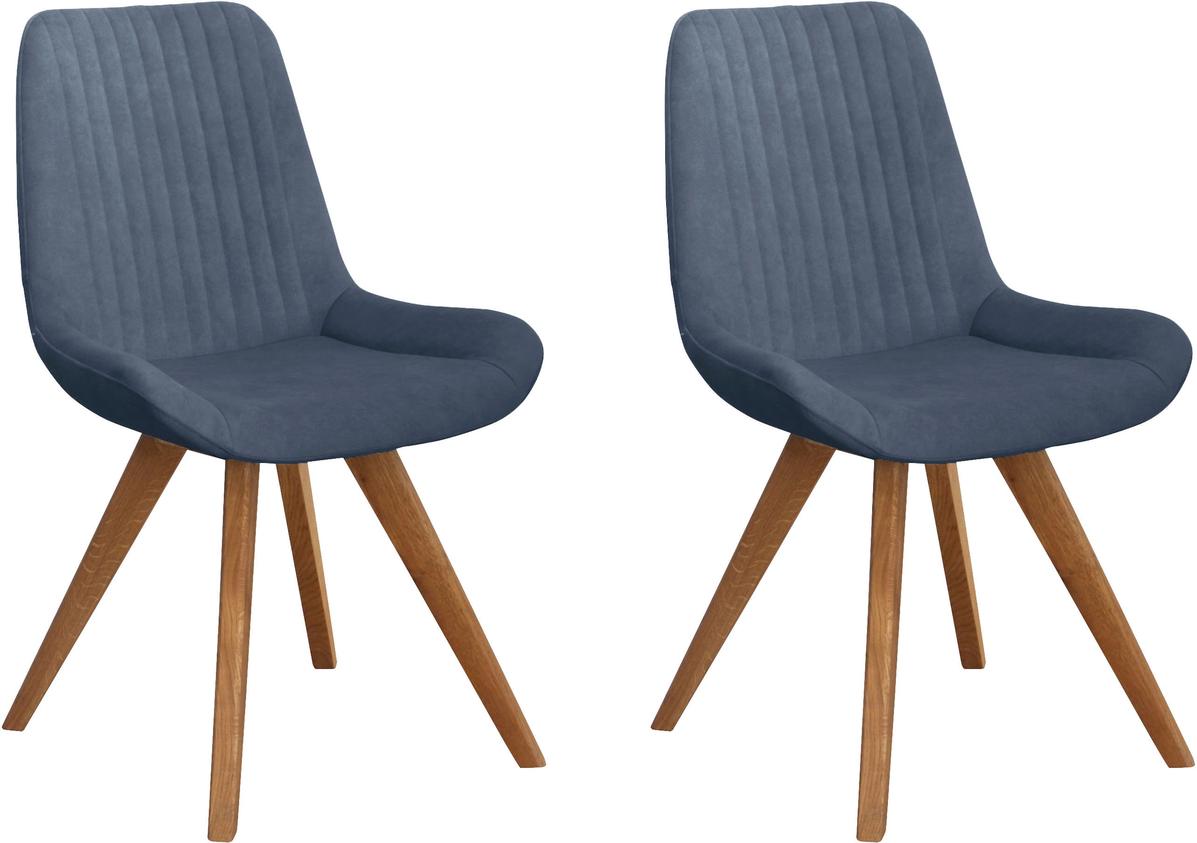 Home affaire Schalenstuhl "Bratislava" (Set) 2 Stk.Gestell Eiche massiv geö günstig online kaufen