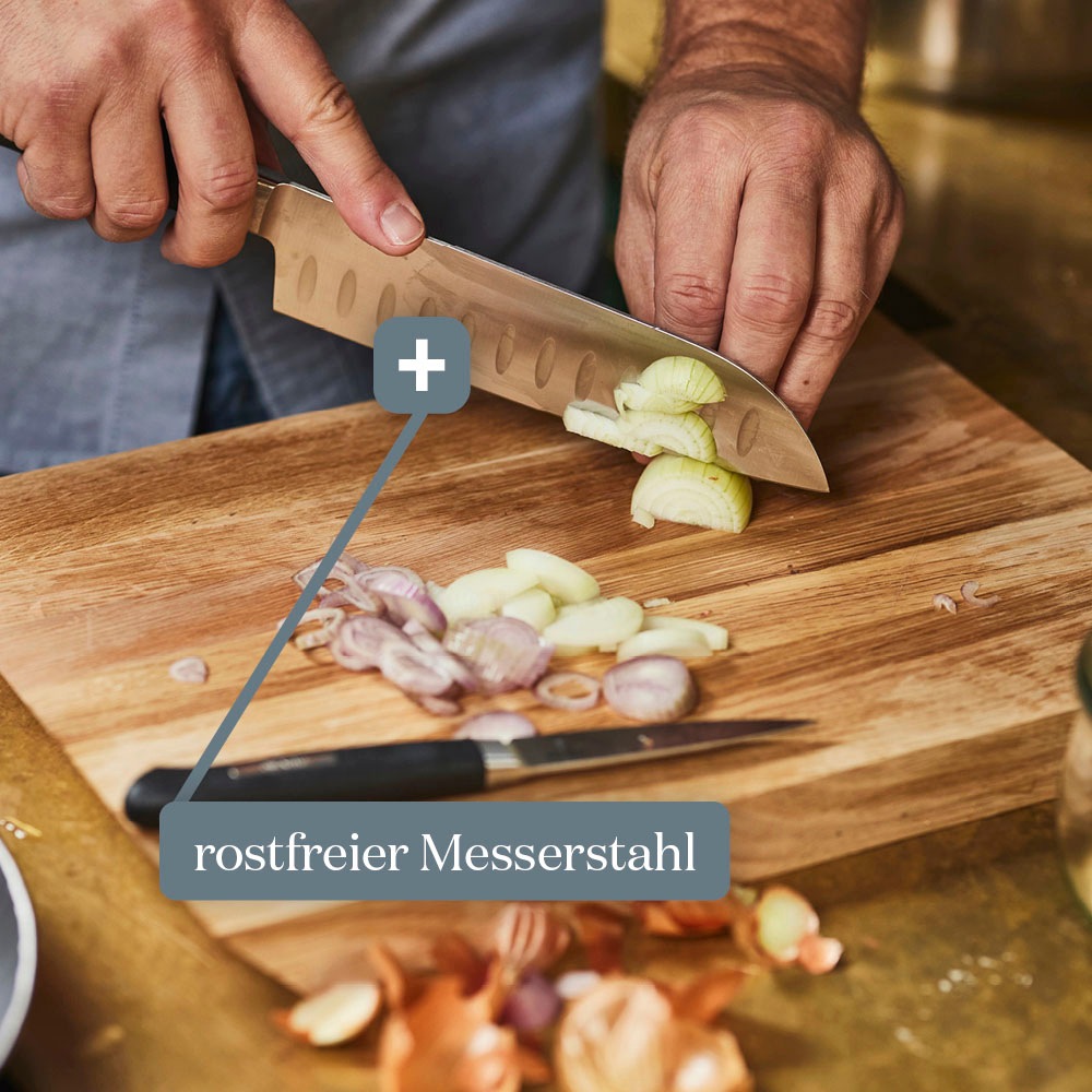 Siena Home Santokumesser »TREVISO«, (1 tlg.), asiatischer Klassiker für Gemüse und Fleisch, 18 cm