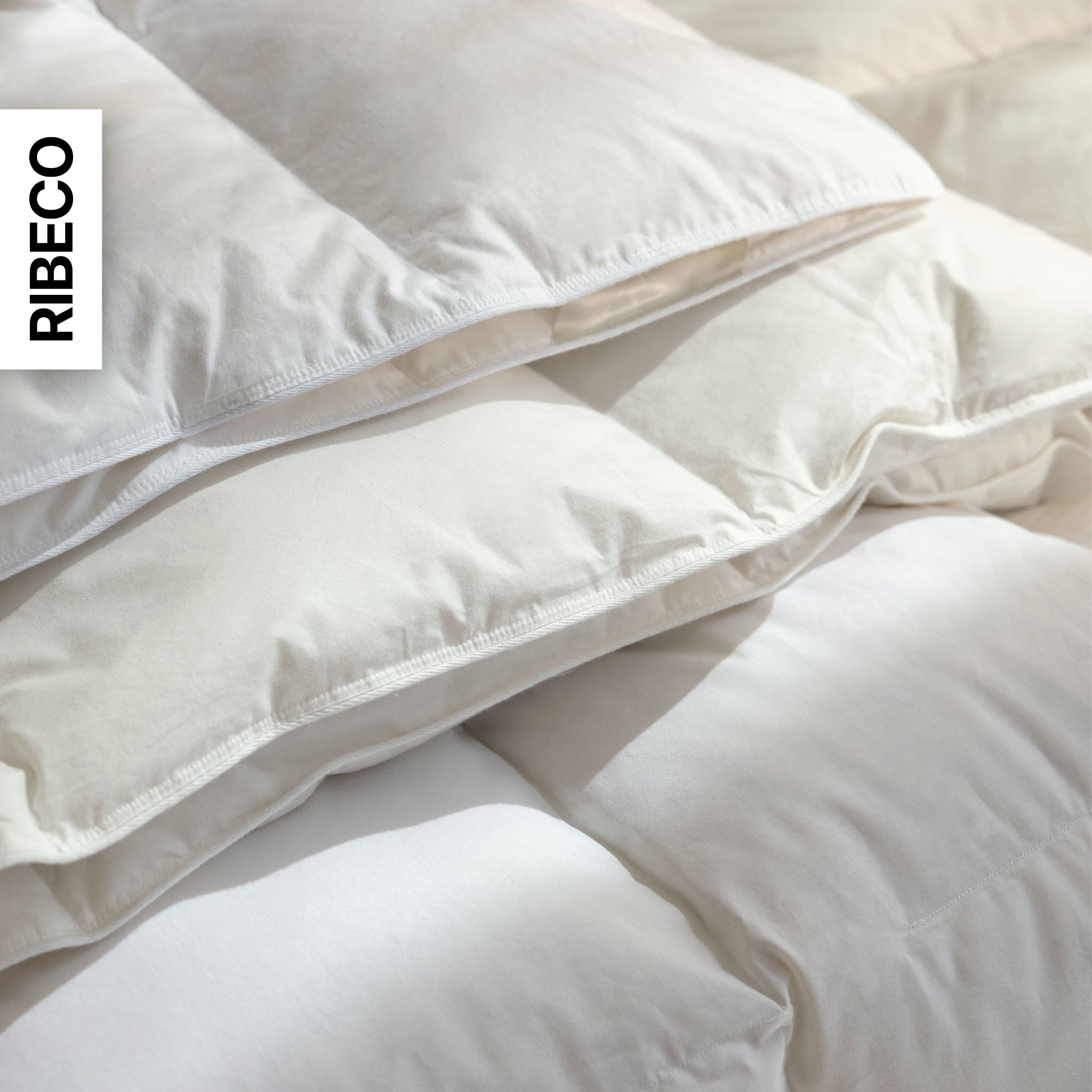 RIBECO 1100000002199 »Laram, Bettdecken für Sommer oder Winter, Made in Germany« leicht Füllung 90 % Federn, 10 % Daunen 1 Stk. tlg. Super Preis-Leistung, Bettdecke 135x200 cm oder 155x220 cm, Decke