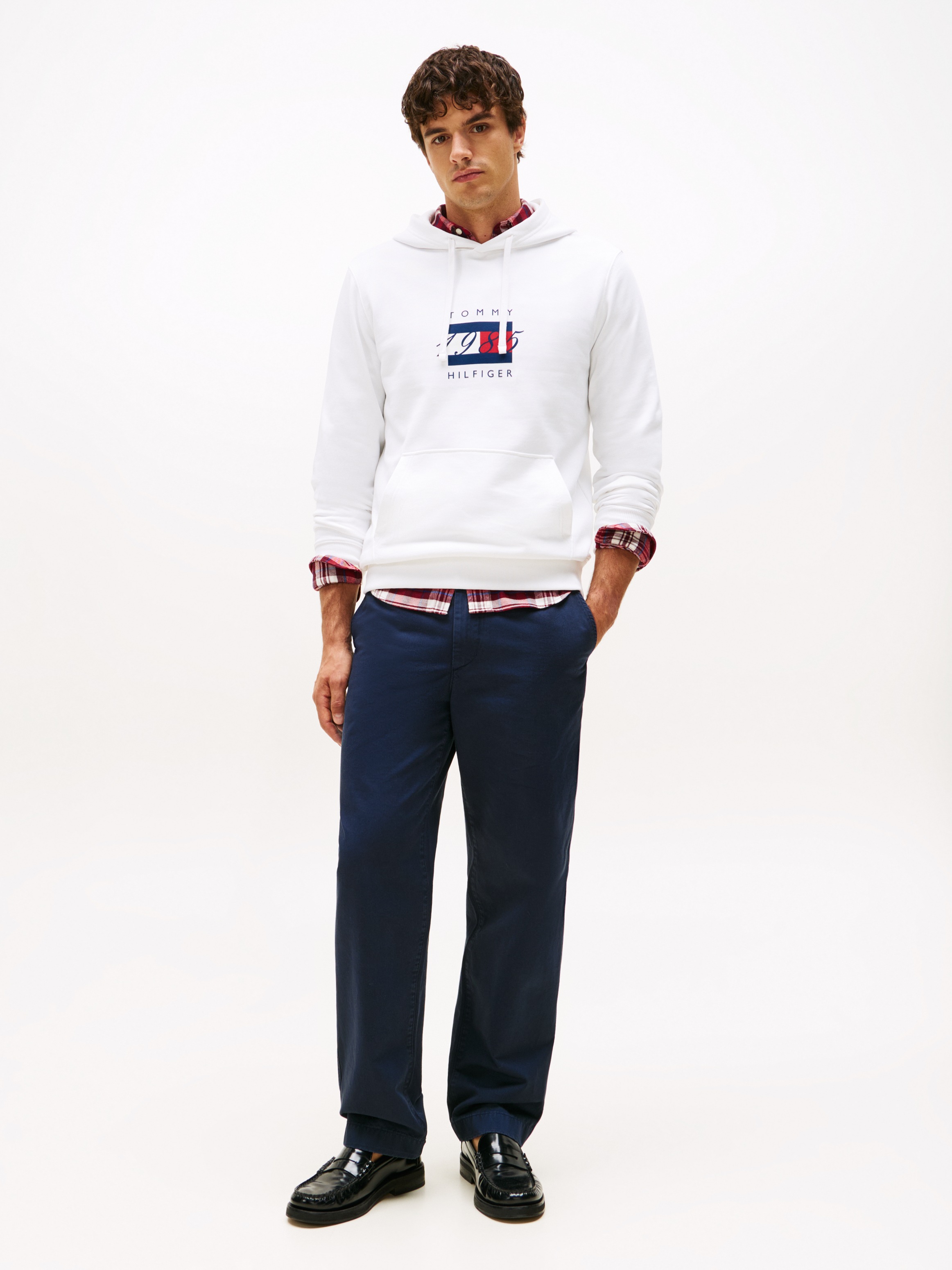 Thumbnail - Tommy Hilfiger Kapuzensweatshirt "LINEAR FLAG GRAPHIC" Regular Fit, Hoodie, Kapuze mit Tunnelzug