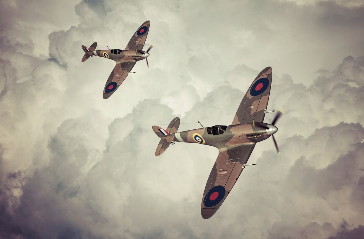Papermoon "Spitfires Vintage Artwork"