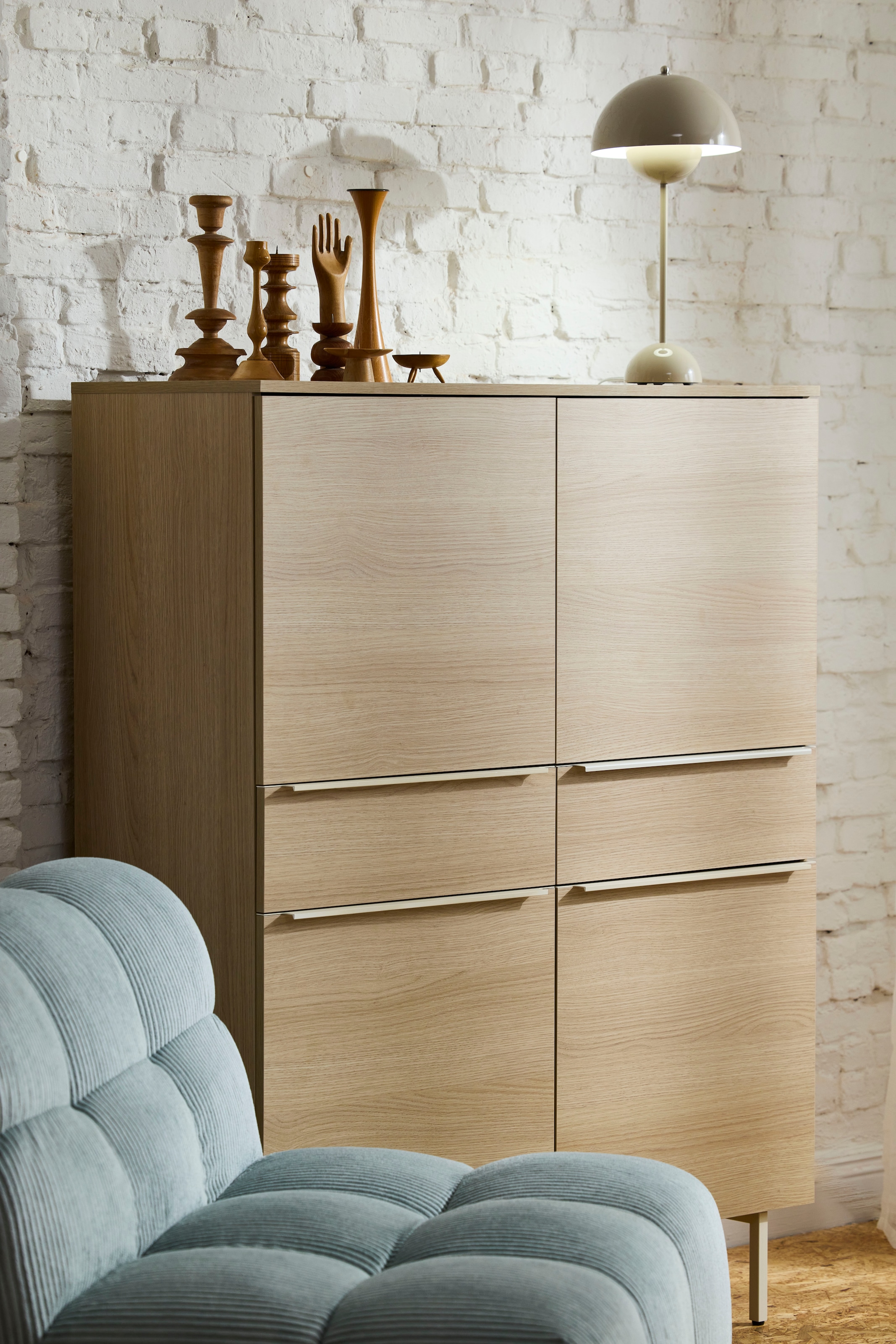 TOM TAILOR HOME Hochkommode Highboard, Breite 110 cm,4 Türen,2 Schubladen, viel Stauraum
